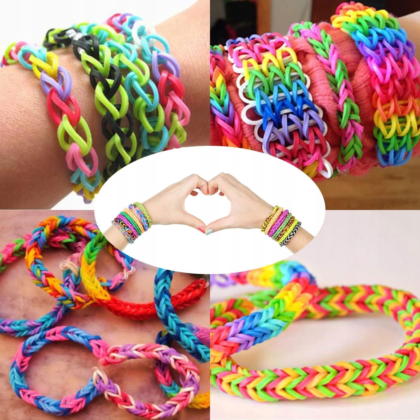 GUMKI DO ROBIENIA BRANSOLETEK DUŻY ZESTAW 6800 ELEMENTÓW XXL DLA DZIECKA