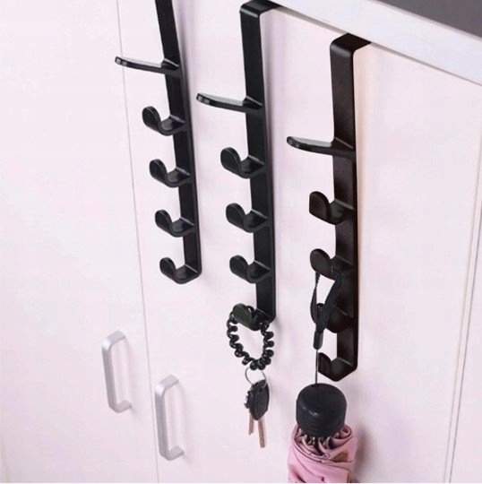 WIESZAK NA DRZWI DO ŁAZIENKI PRZEDPOKOJU NA SZAFKĘ BEZ WIERCENIA 5 HACZYKÓW