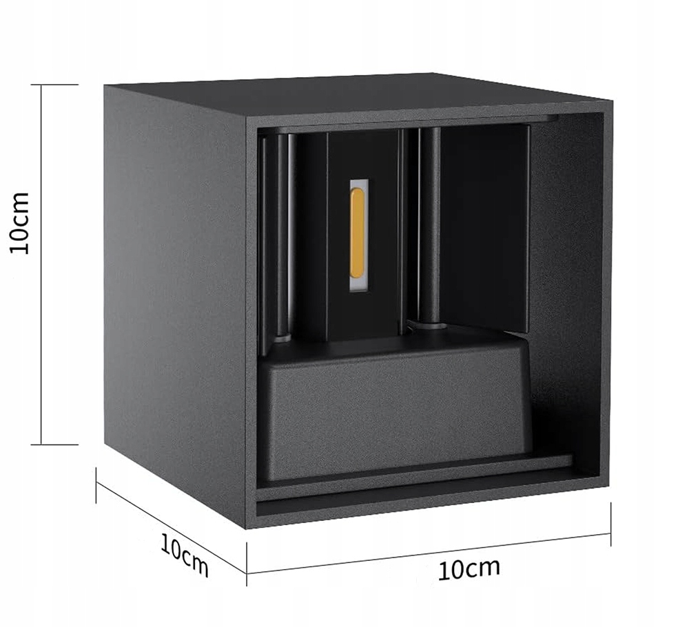 Kinkiet ogrodowy Interlook czarny zintegrowane źródło LED 6 W