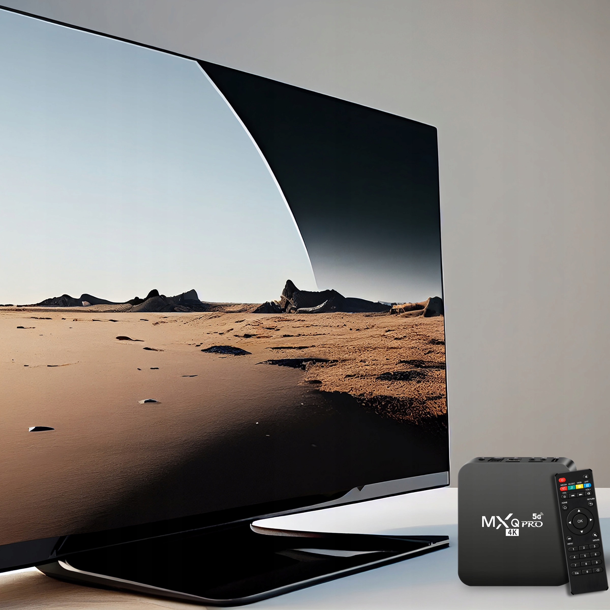 SMART TV BOX 8GB MXQ PRO 4K DEKODER Android 11.1 WIFI MULTIMEDIA + PILOT