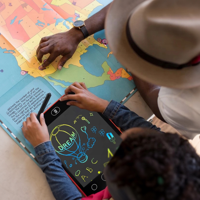 TABLET GRAFICZNY DO RYSOWANIA 8,5 CALA TABLICA ZNIKOPIS MULTIKOLOR PREZENT