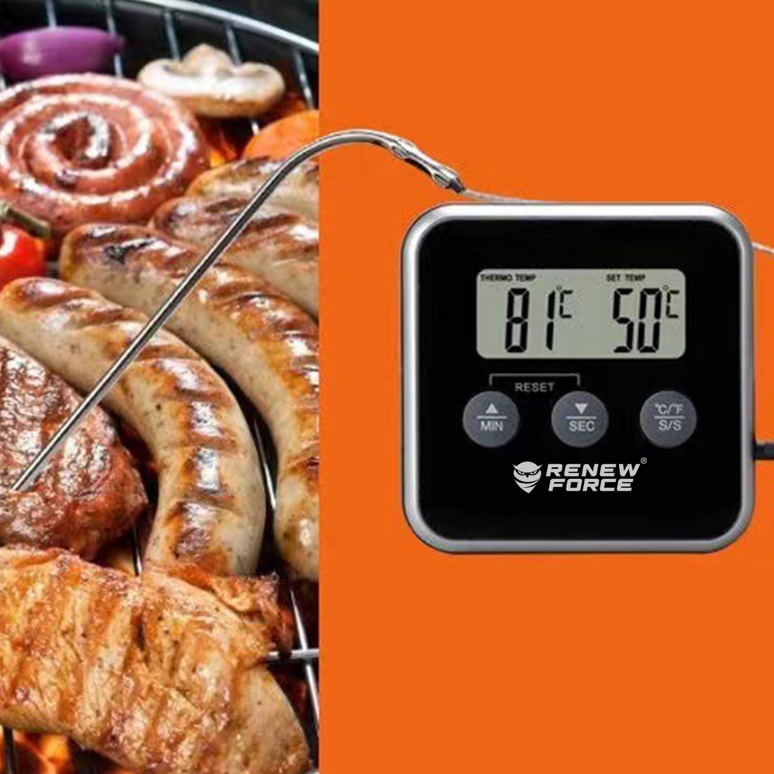 Termometr z sondą kuchenny Renew Force
