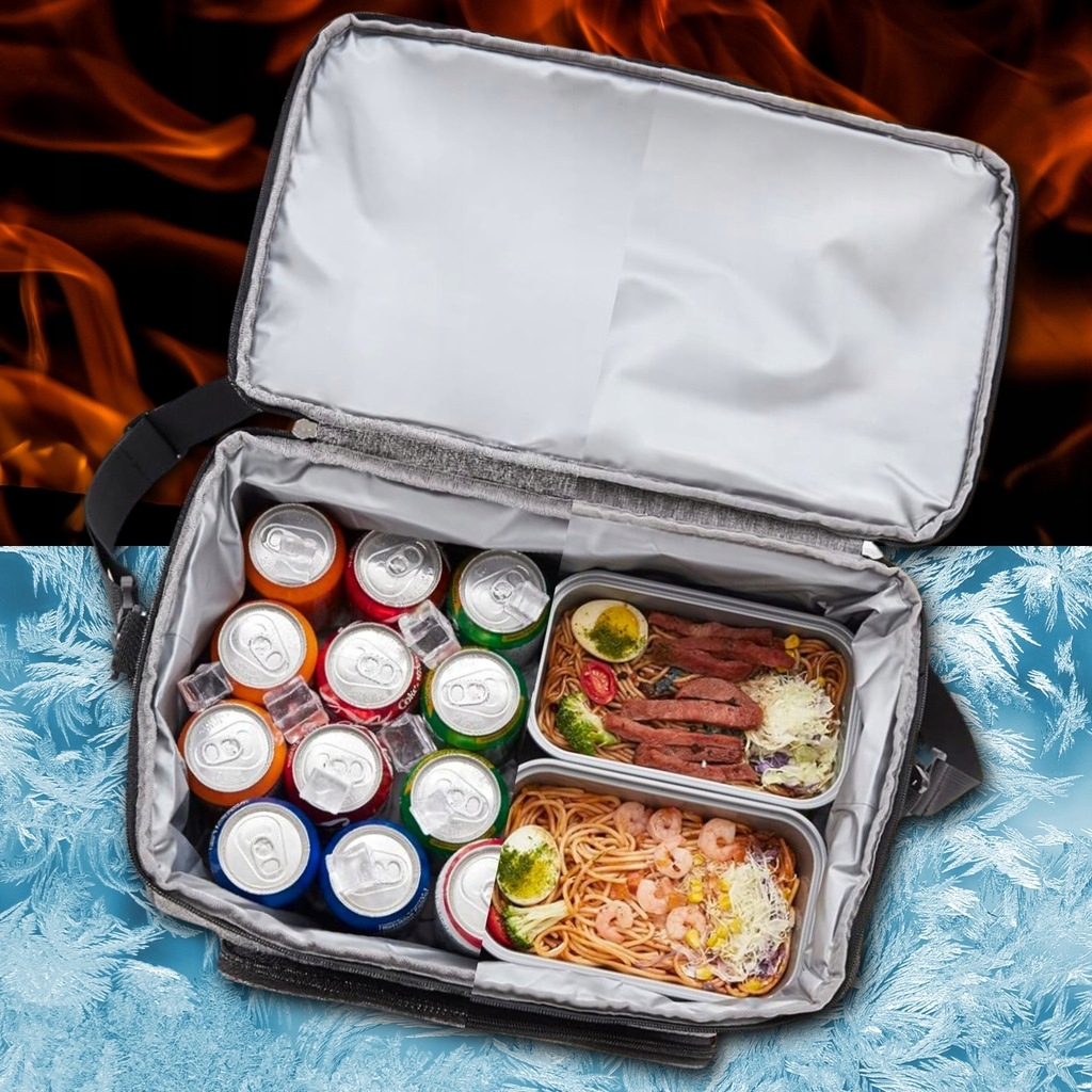 Torba termiczna MEMFLOW Torba termiczna 18L termoizolacyjna szary 18 l