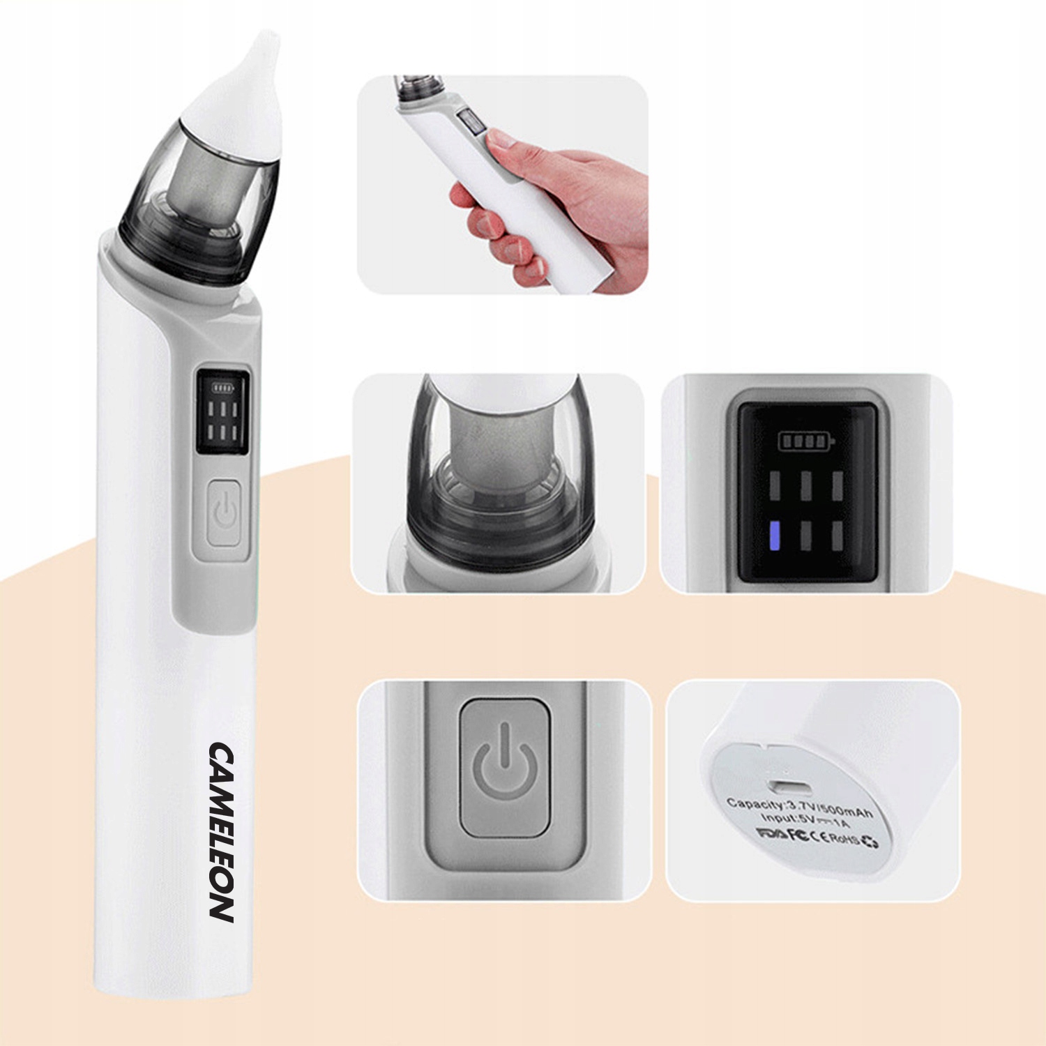 Aspirator elektryczny Cameleon BATERYJNY AUTOMATYCZNY DUŻA MOC