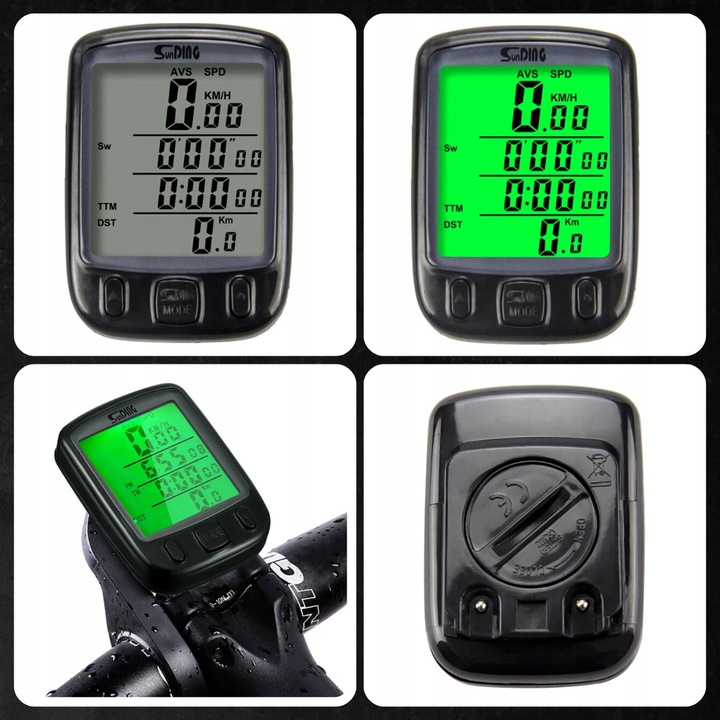 LICZNIK ROWEROWY PRZEWODOWY 28 FUNKCJI LCD DO ROWERU PRĘDKOŚCIOMIERZ IP68