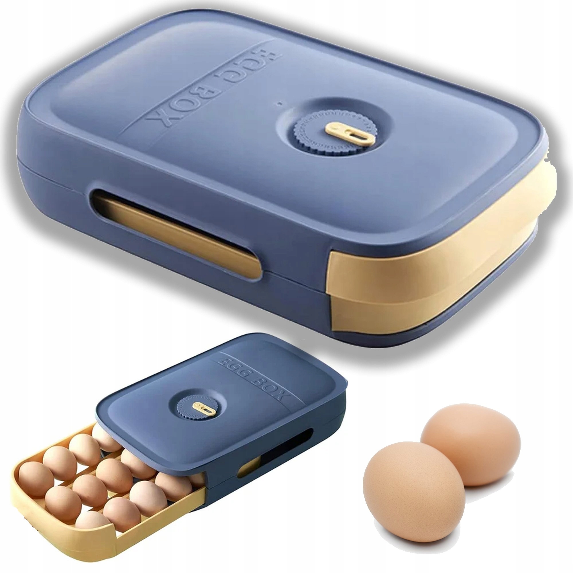 POJEMNIK NA JAJKA BOX ORGANIZER DO LODÓWKI PUDEŁKO SZUFLADA DO JAJ PUDEŁKO