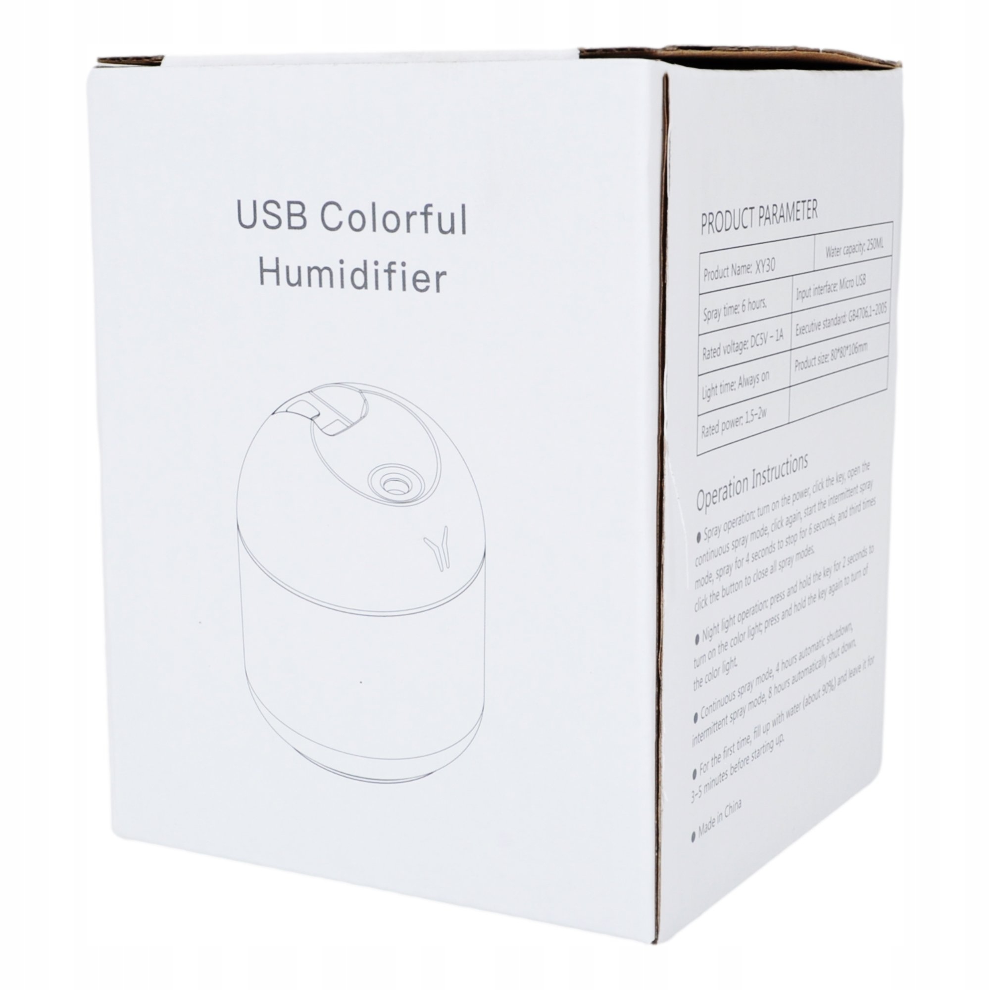 NAWILŻACZ POWIETRZA DYFUZOR ZAPACHOWY AROMATERAPIA USB 250ML