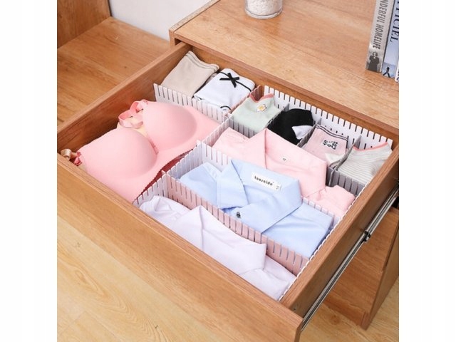 4x ORGANIZER PRZEGRÓDKA SEPARATOR DO SZUFLADY SZAFY BIURKA