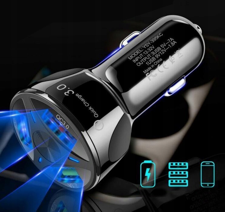 Ładowarka samochodowa USB Interlook 3100 mA