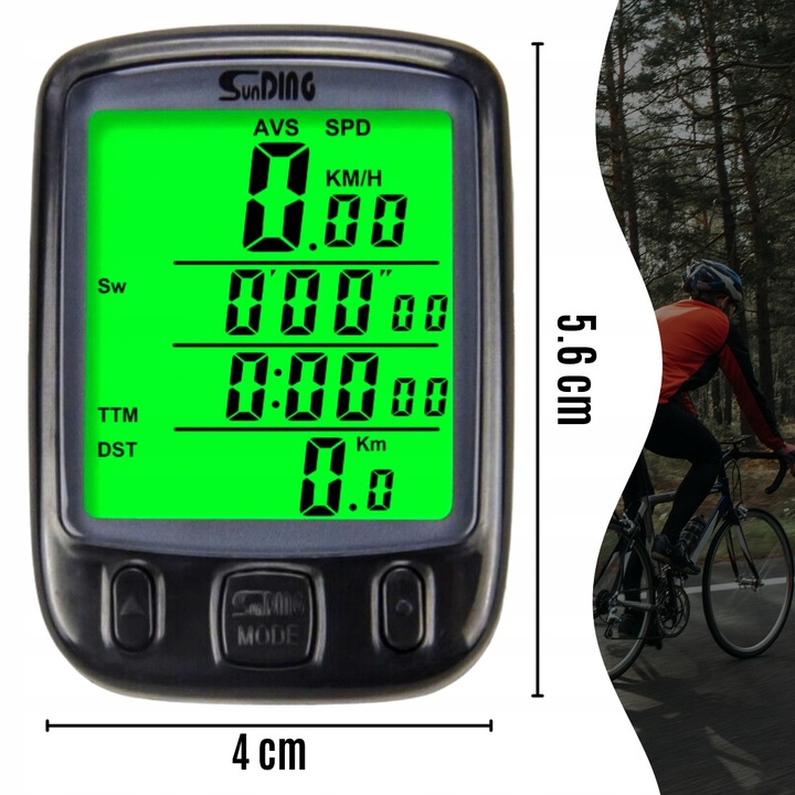 LICZNIK ROWEROWY PRZEWODOWY 28 FUNKCJI LCD DO ROWERU PRĘDKOŚCIOMIERZ IP68