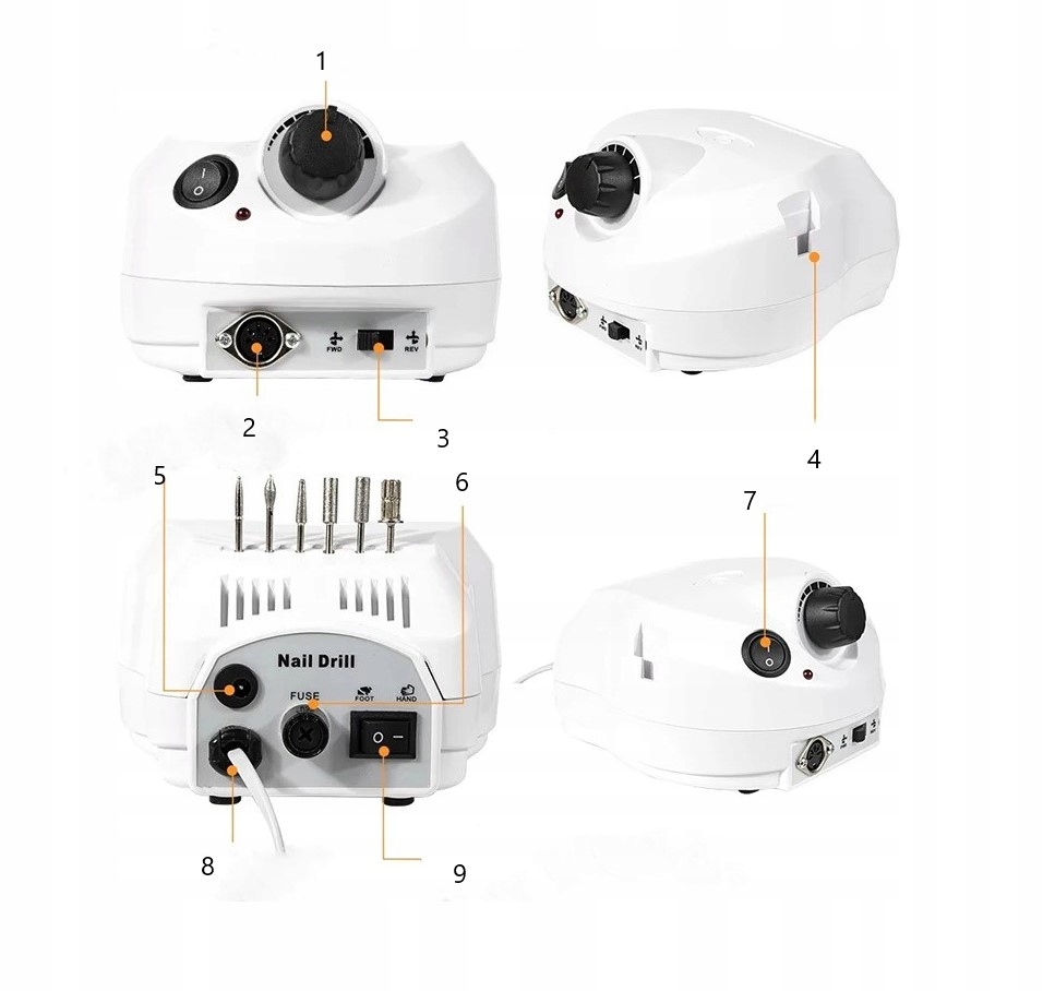 Frezarka do paznokci MEMFLOW Szlifierka do paznokci i pięt manicure 65 W