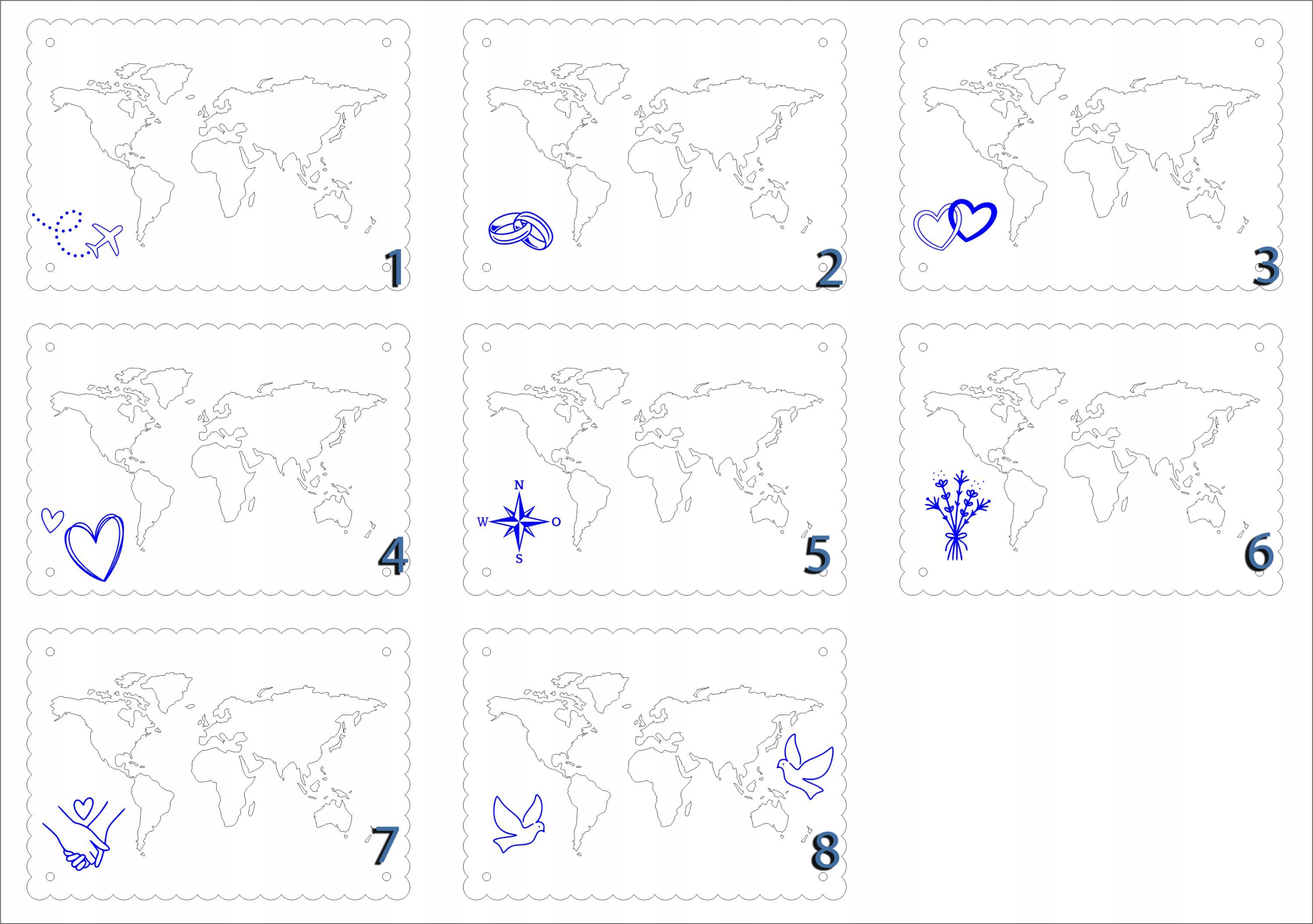 Dostępne symbole i wzory grawerowania