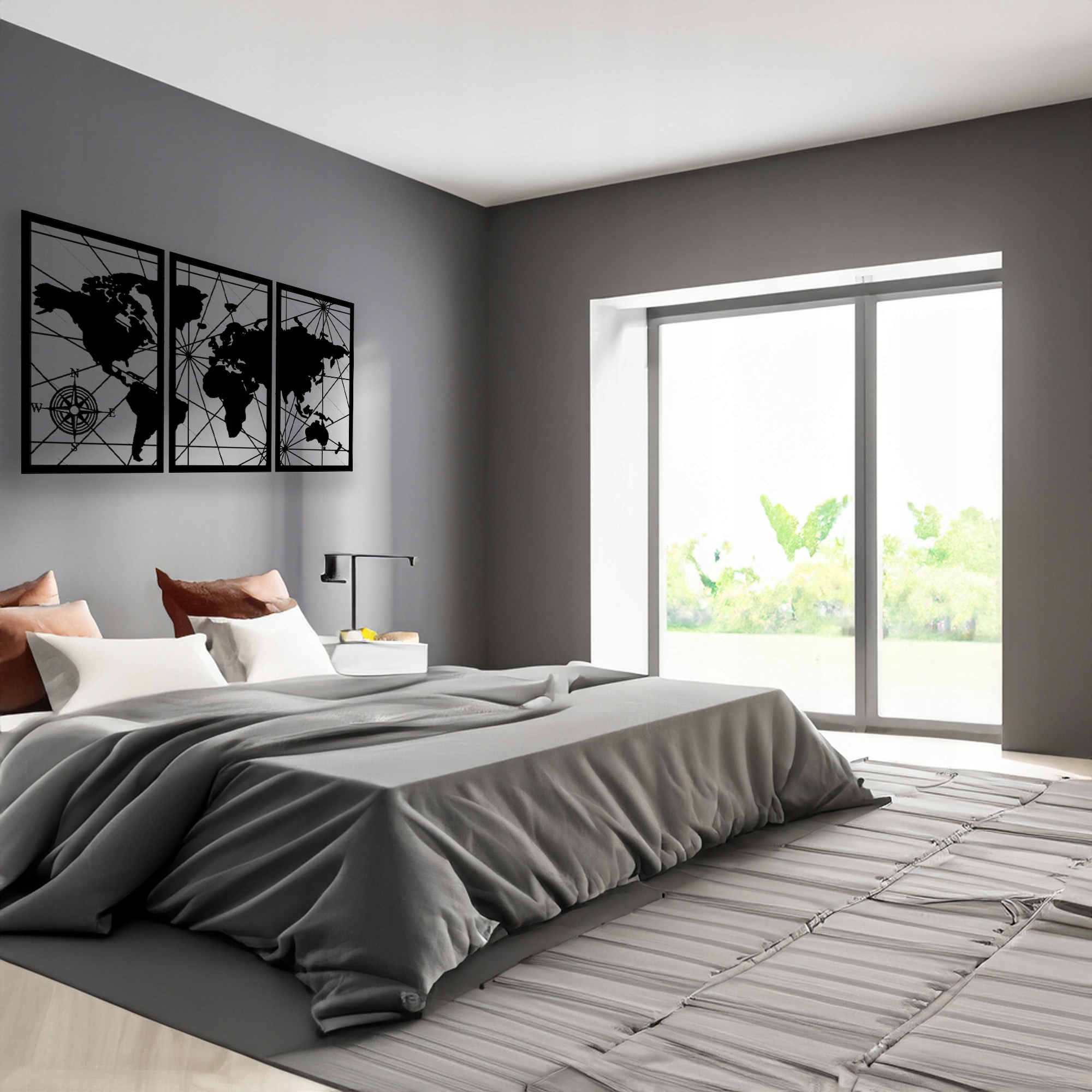 Aranżacja biura mapa świata