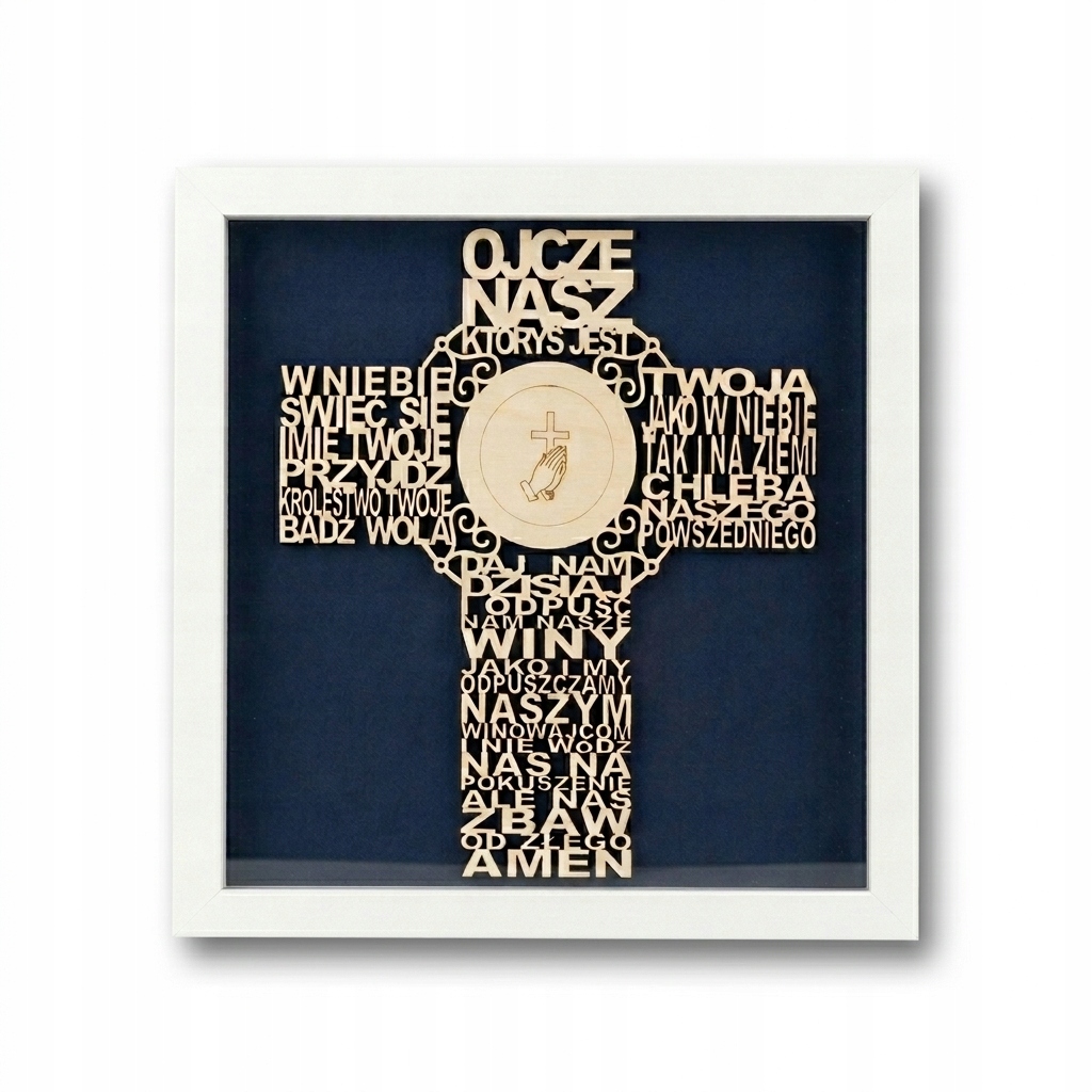 Misterne wykonanie 3D drewnianego krzyża z grawerem