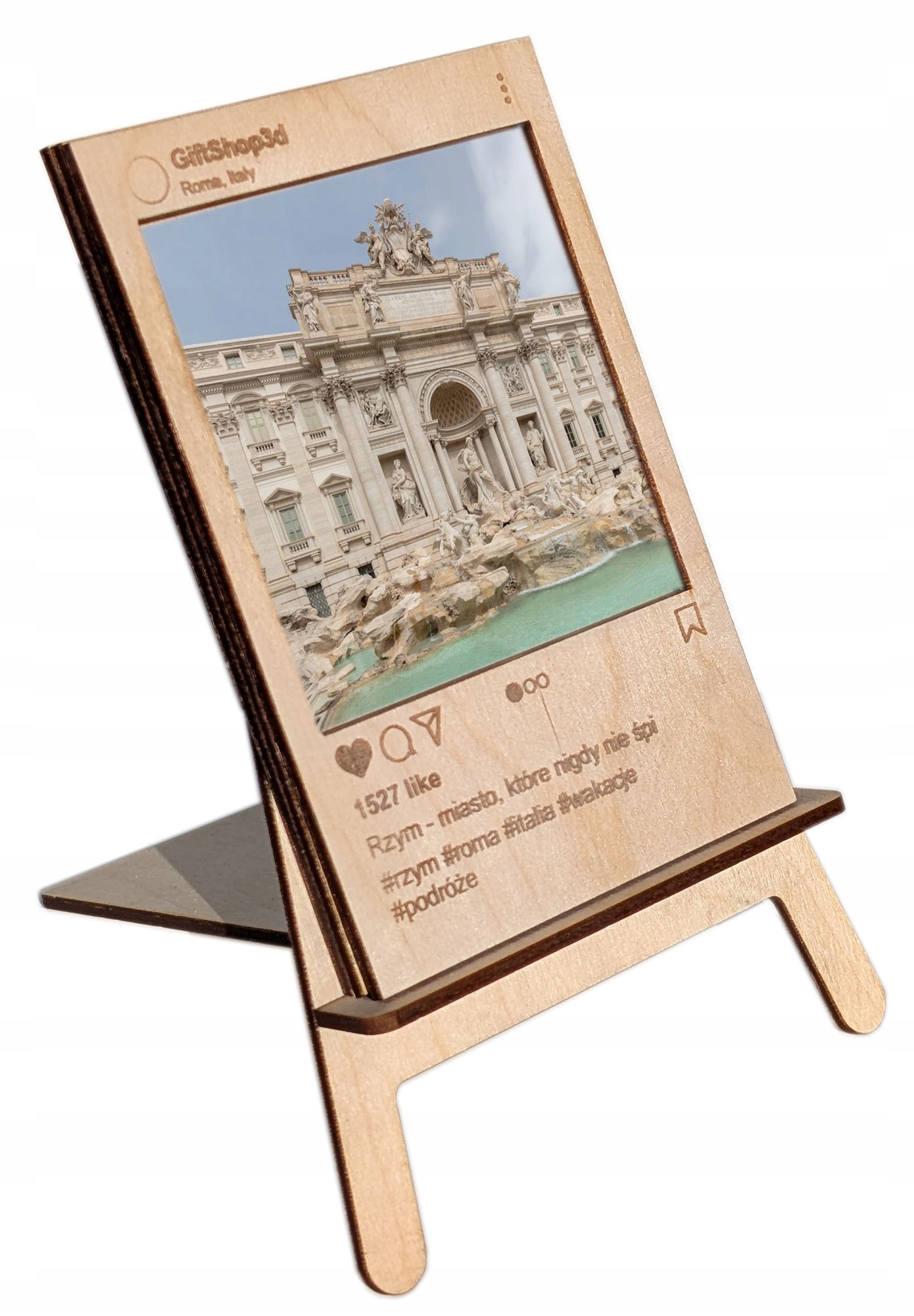 Personalizowana ramka Instagram z drewna