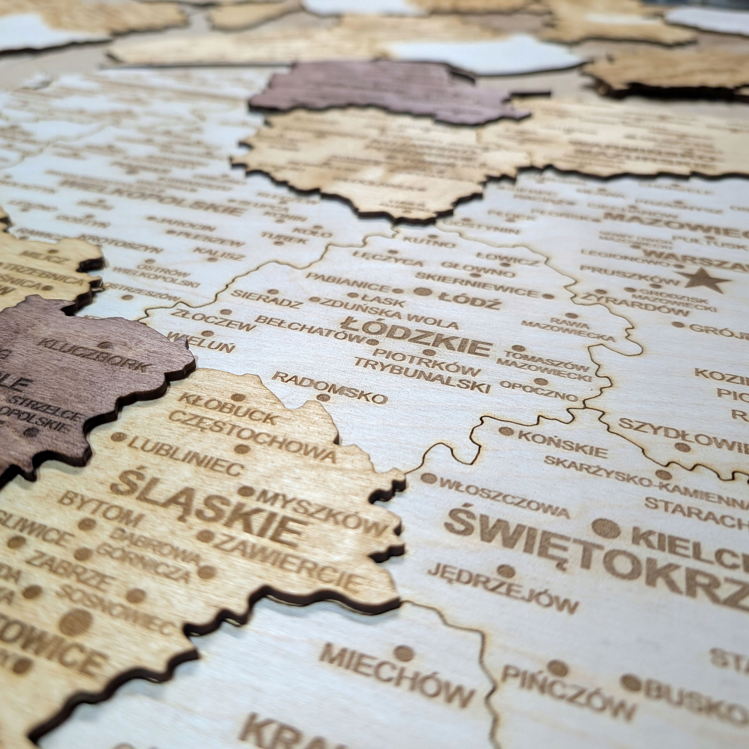 Mapa Polski na prezent