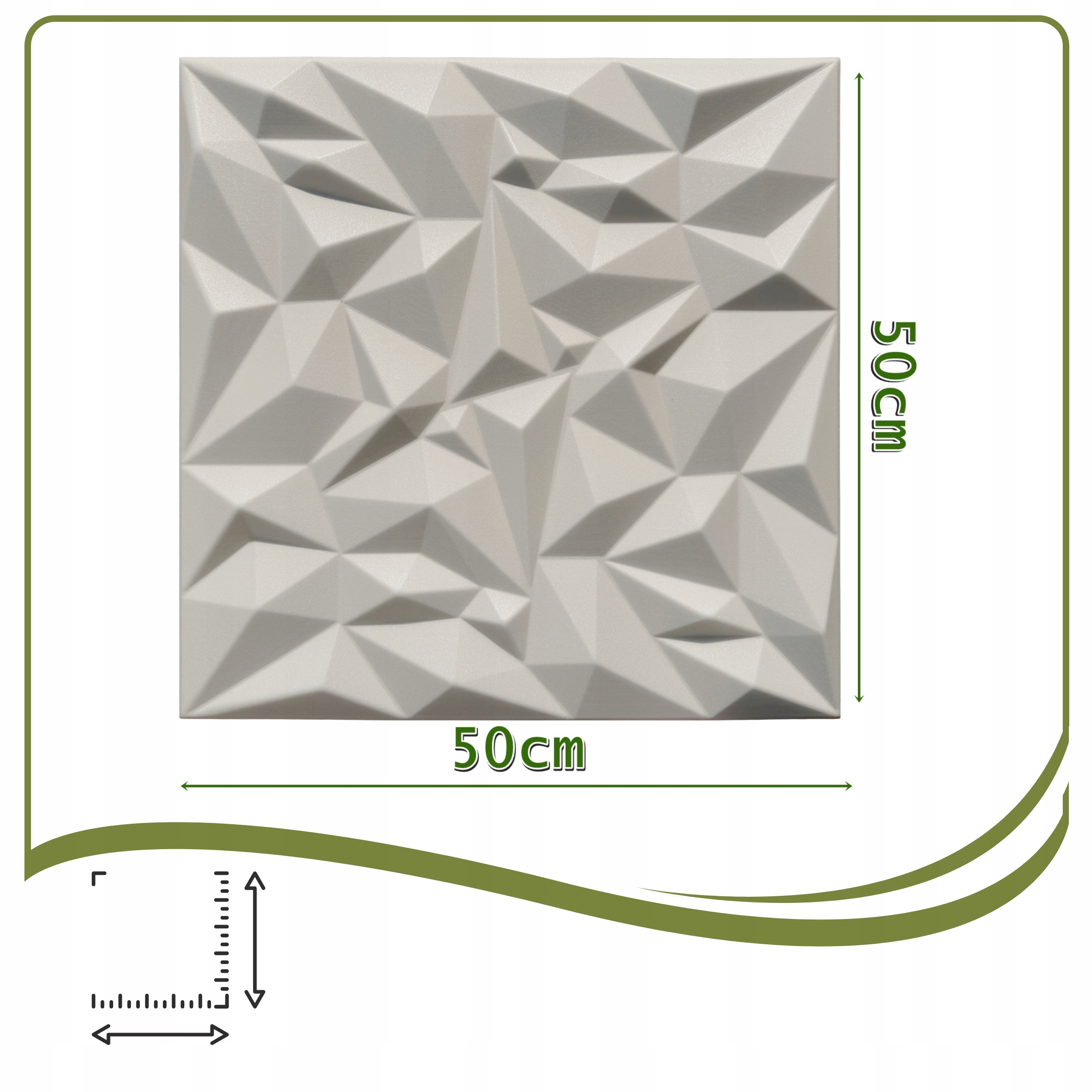 Kaseton Ścienny Sufitowy Kaszmirowy 3D Panele Ścienne 50x50 0,25m2 AMETYST