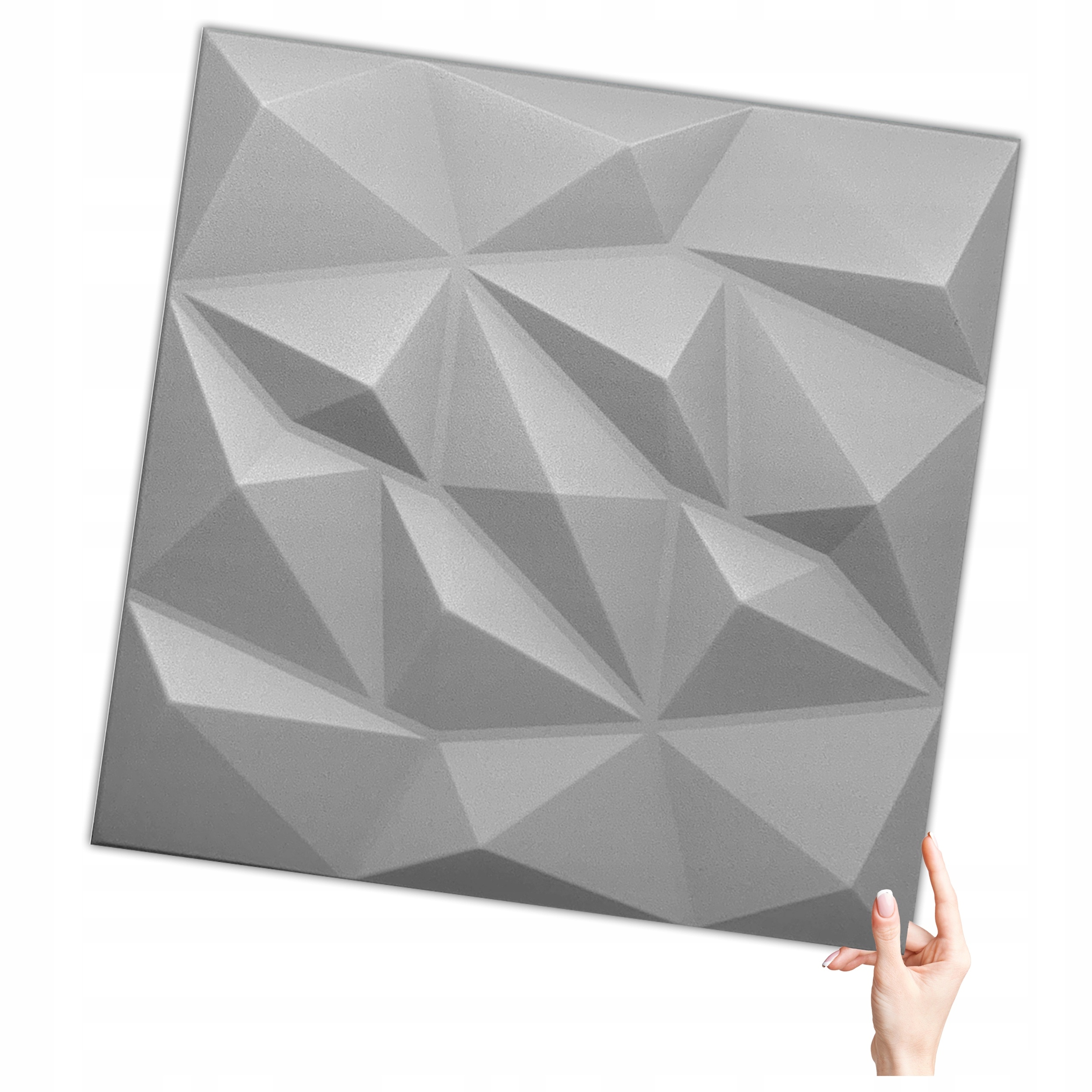 Kaseton Ścienny Sufitowy 3D SZARE Panele Ścienne 50x50 0,25m2 BRYLANT
