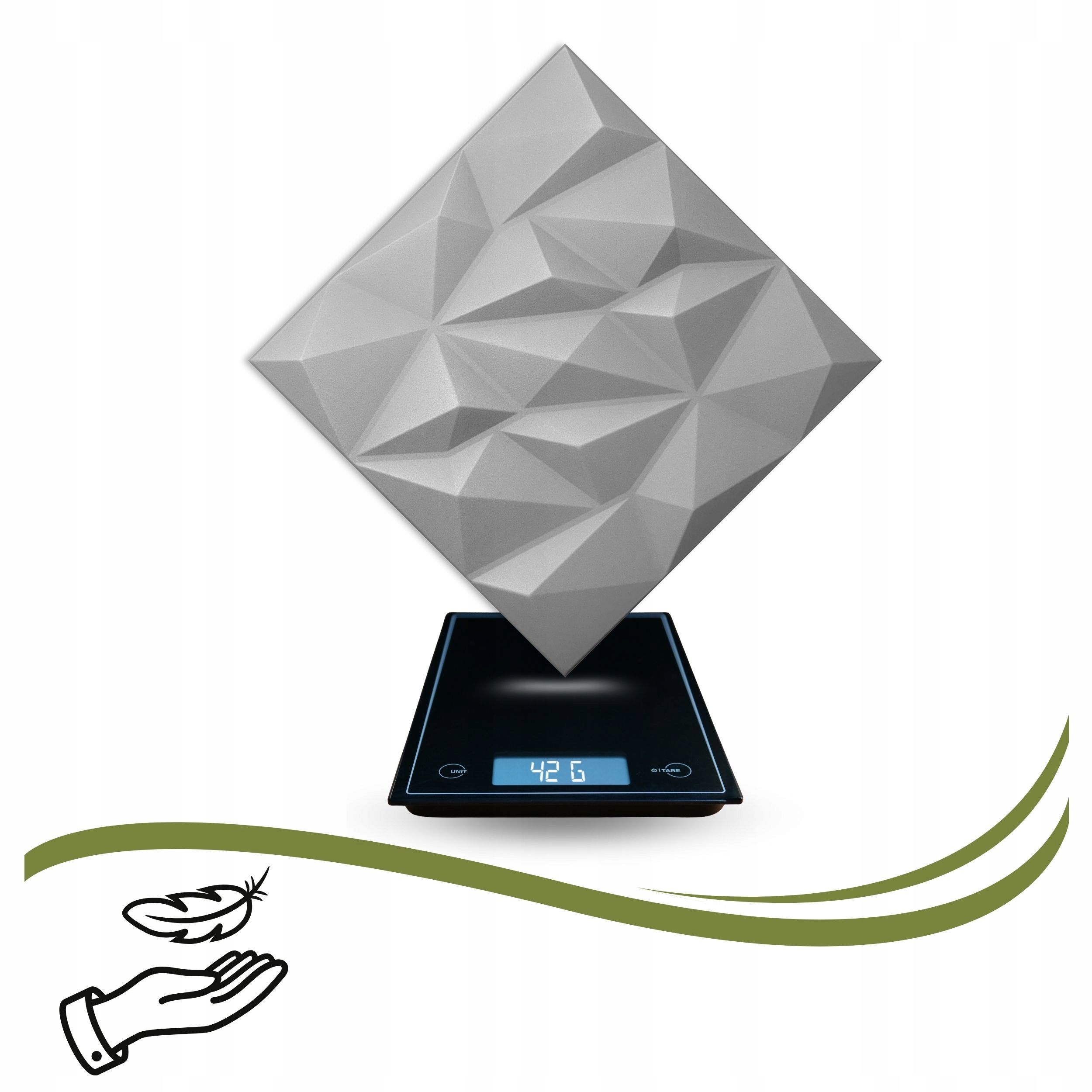 Kaseton Ścienny Sufitowy 3D SZARE Panele Ścienne 50x50 0,25m2 BRYLANT