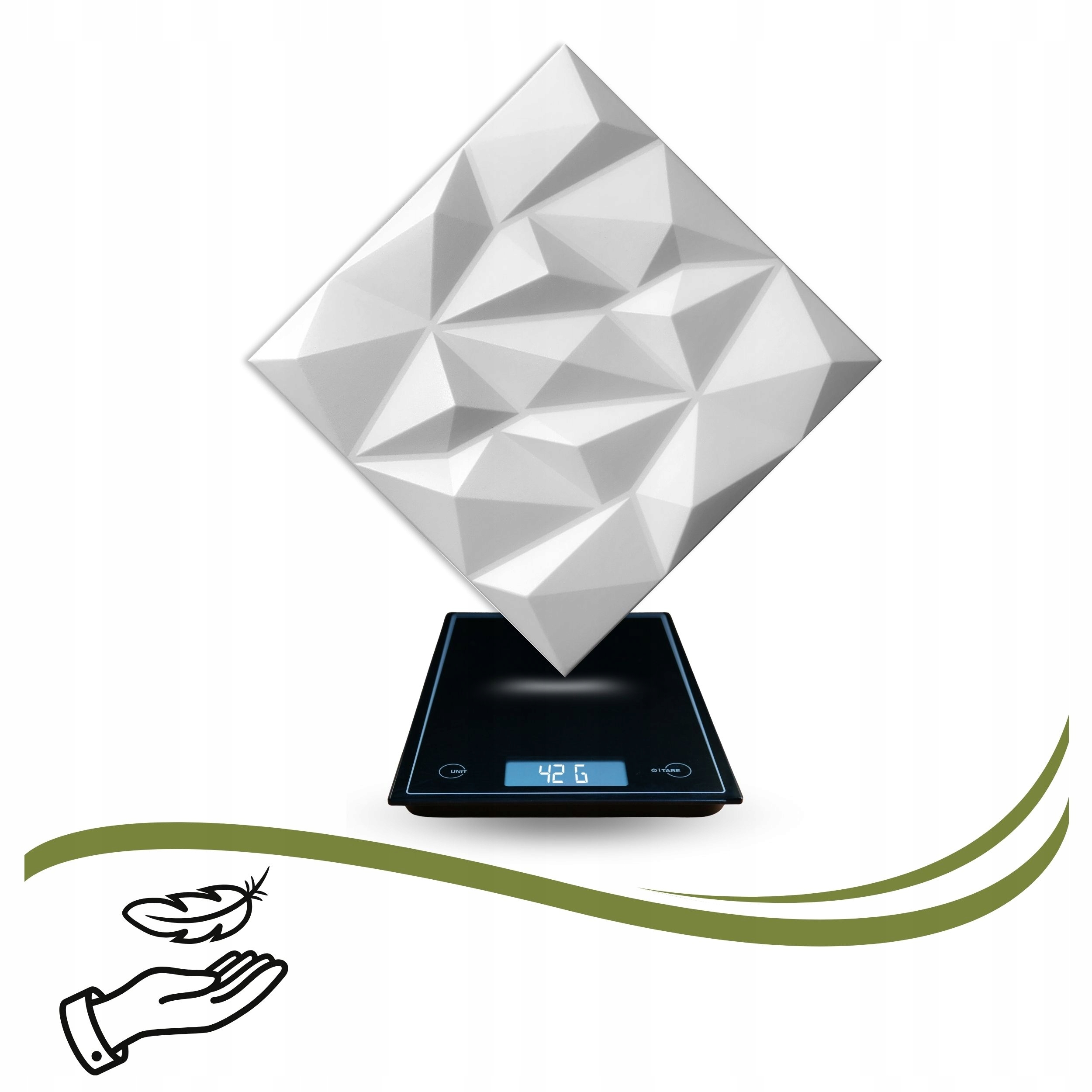 Kaseton Ścienny Sufitowy 3D Biały Panele Ścienne 50x50 0,25m2 Brylant