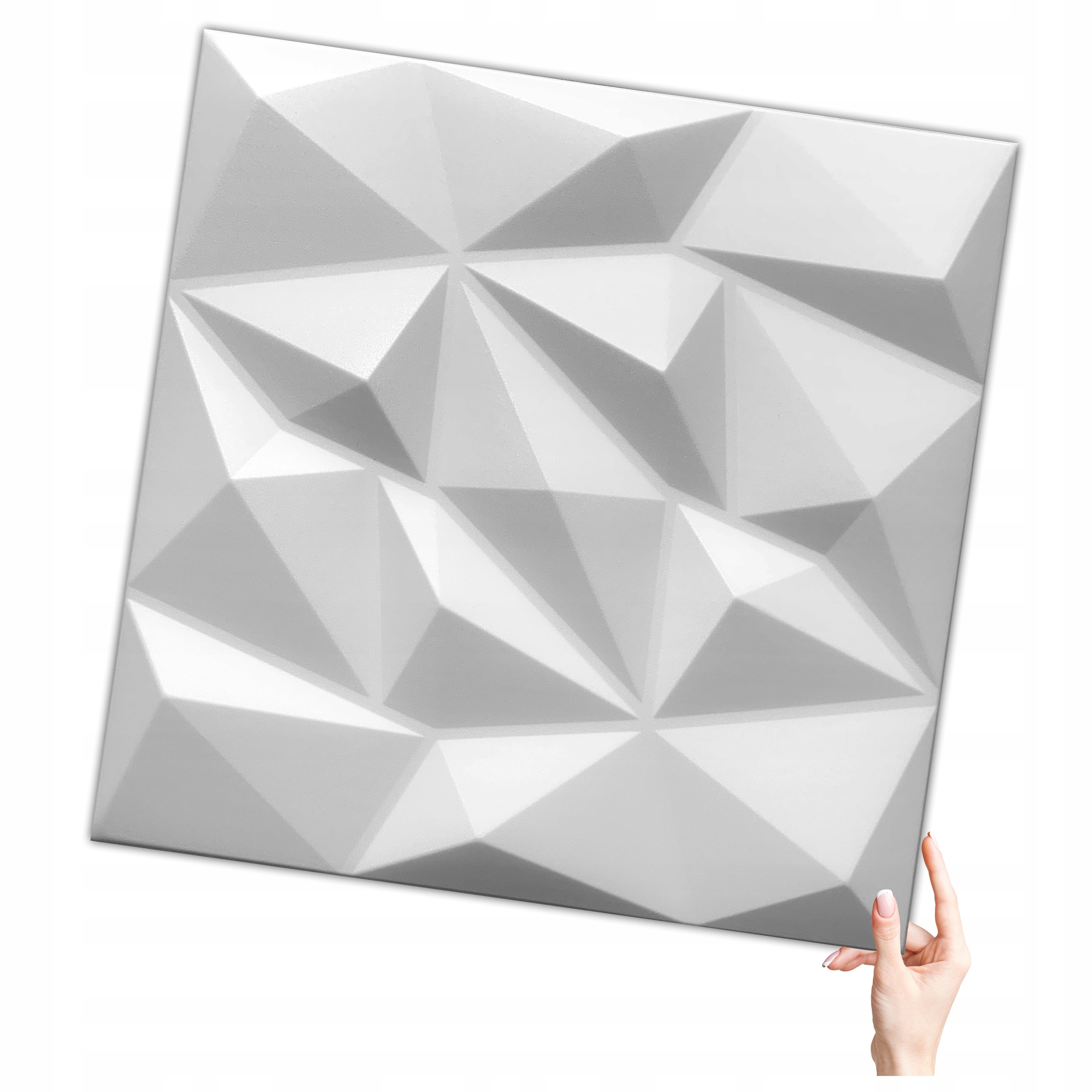 Kaseton Ścienny Sufitowy 3D Biały Panele Ścienne 50x50 0,25m2 Brylant