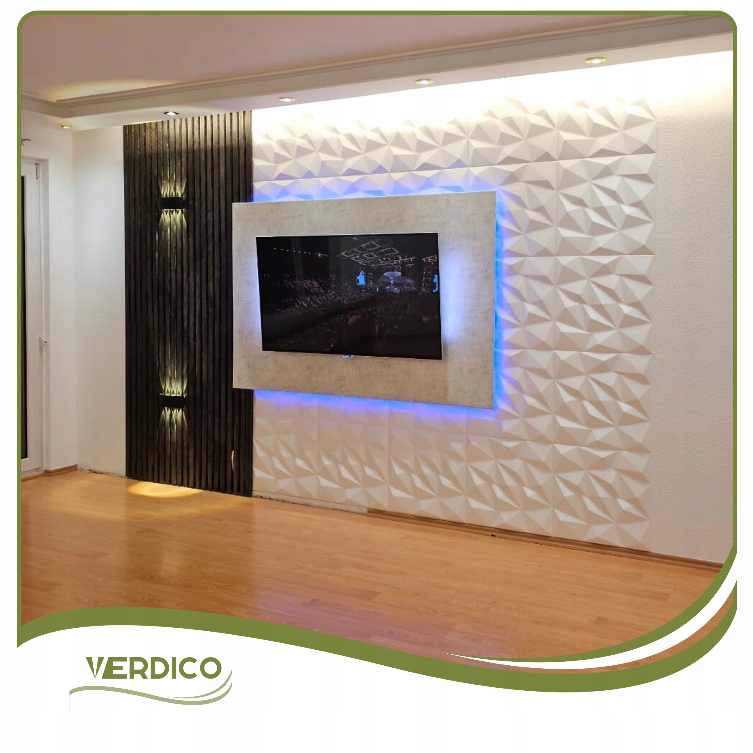 Kaseton Ścienny Sufitowy 3D Biały Panele Ścienne 50x50 0,25m2 Brylant