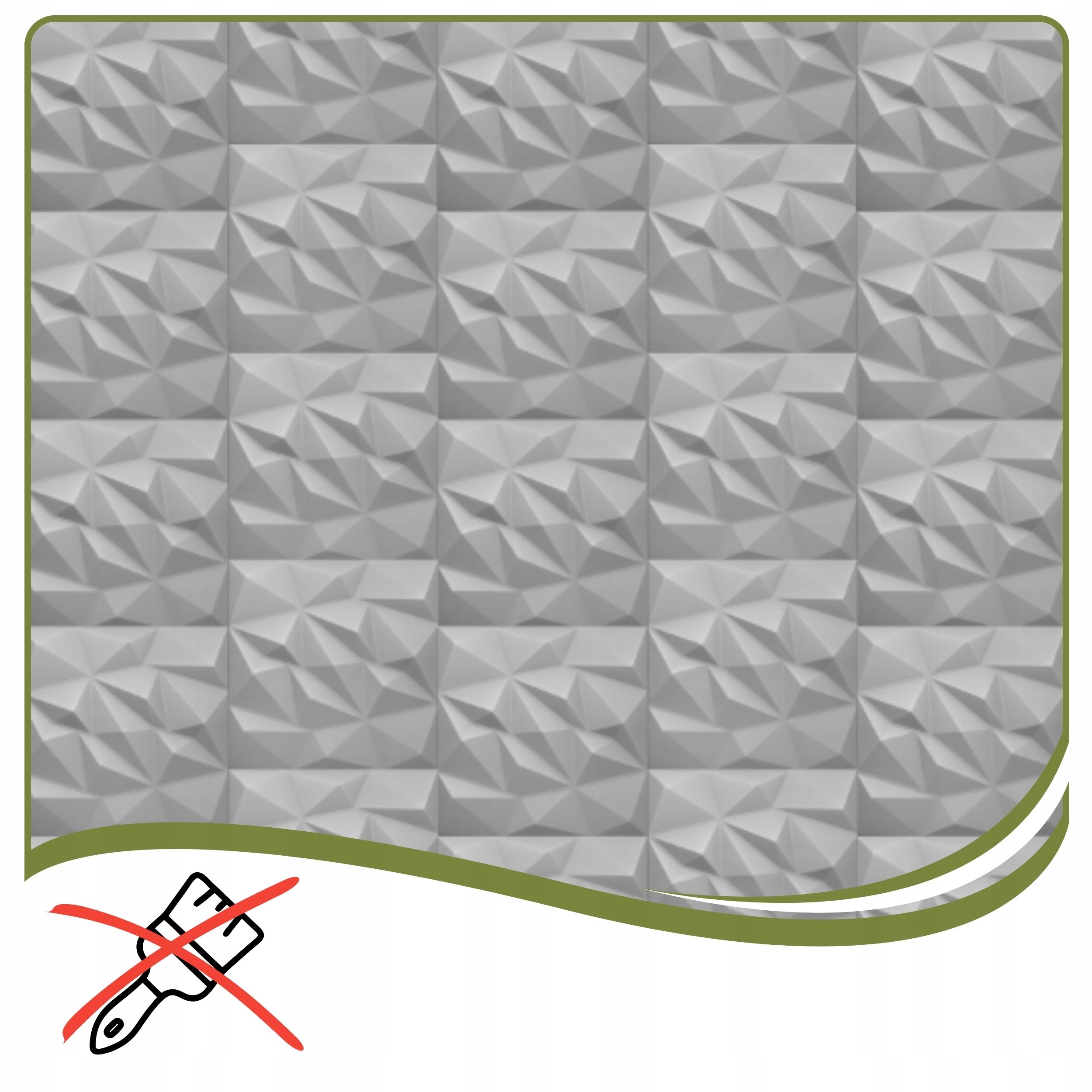 Kaseton Ścienny Sufitowy 3D SZARE Panele Ścienne 50x50 0,25m2 BRYLANT
