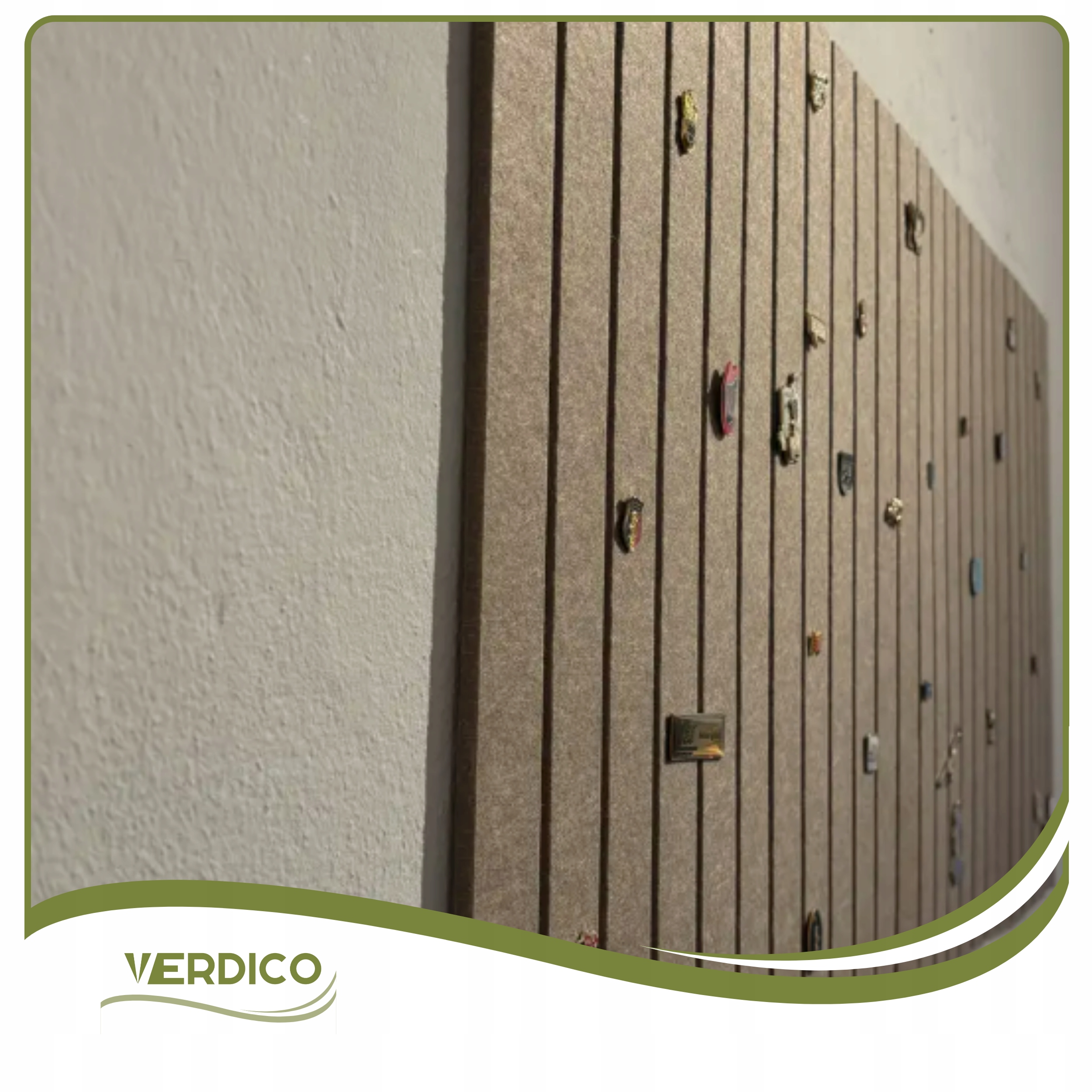 Panele ścienne LAMELE FILCOWE 3D 60x120cm filc CIEMNY BEŻ 29 + PINEZKI