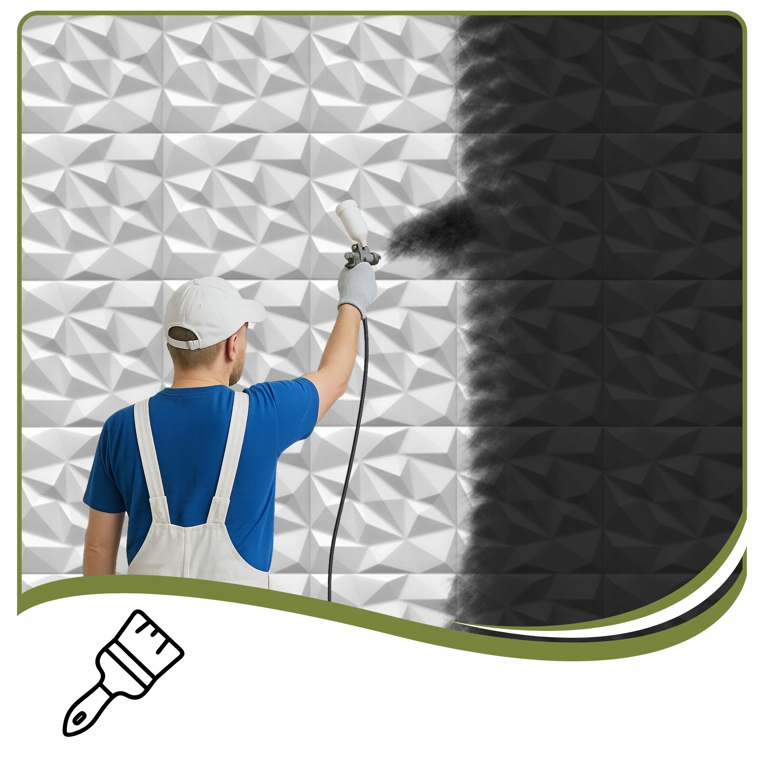 Kaseton Ścienny Sufitowy 3D Biały Panele Ścienne 50x50 0,25m2 Brylant