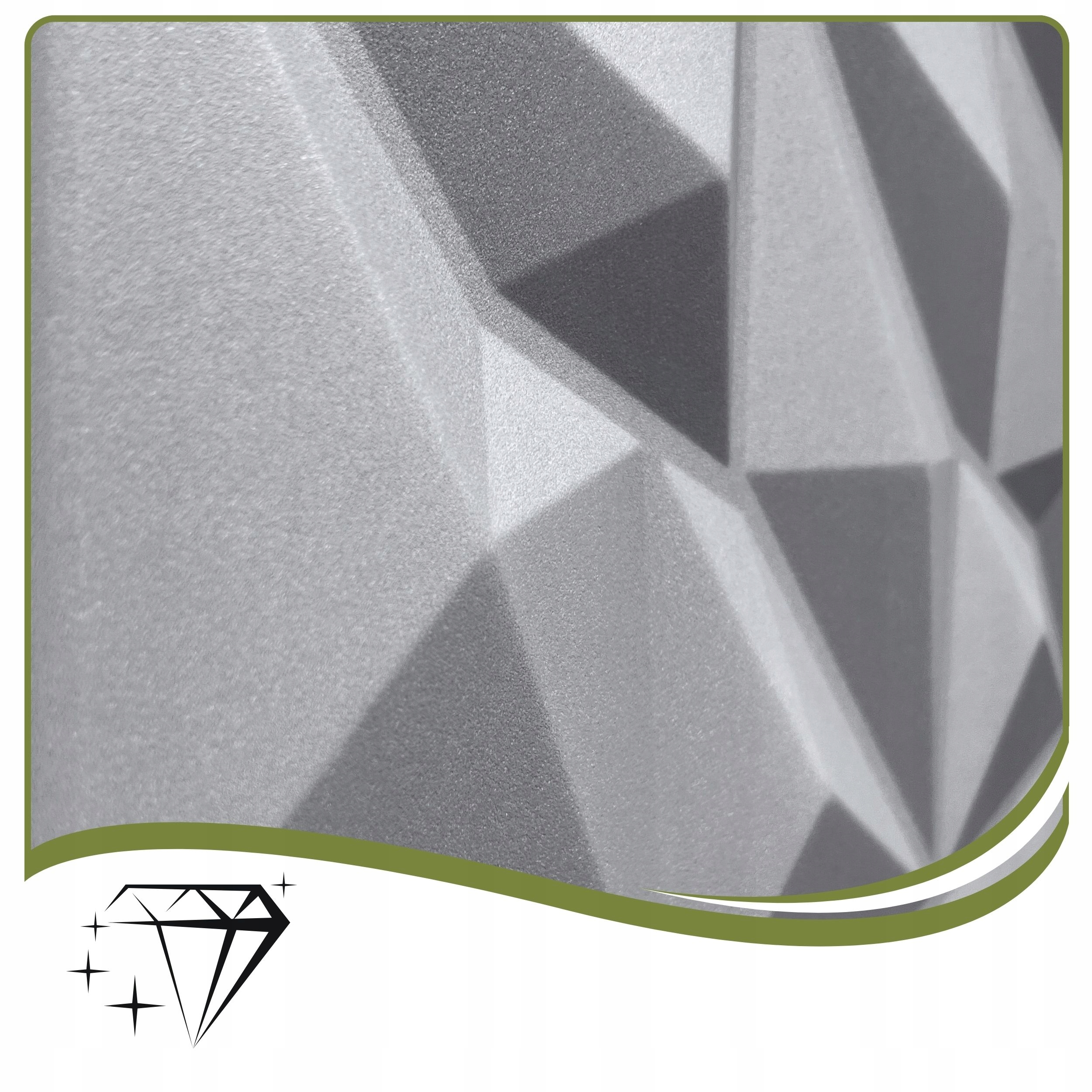 Kaseton Ścienny Sufitowy 3D SZARE Panele Ścienne 50x50 0,25m2 BRYLANT