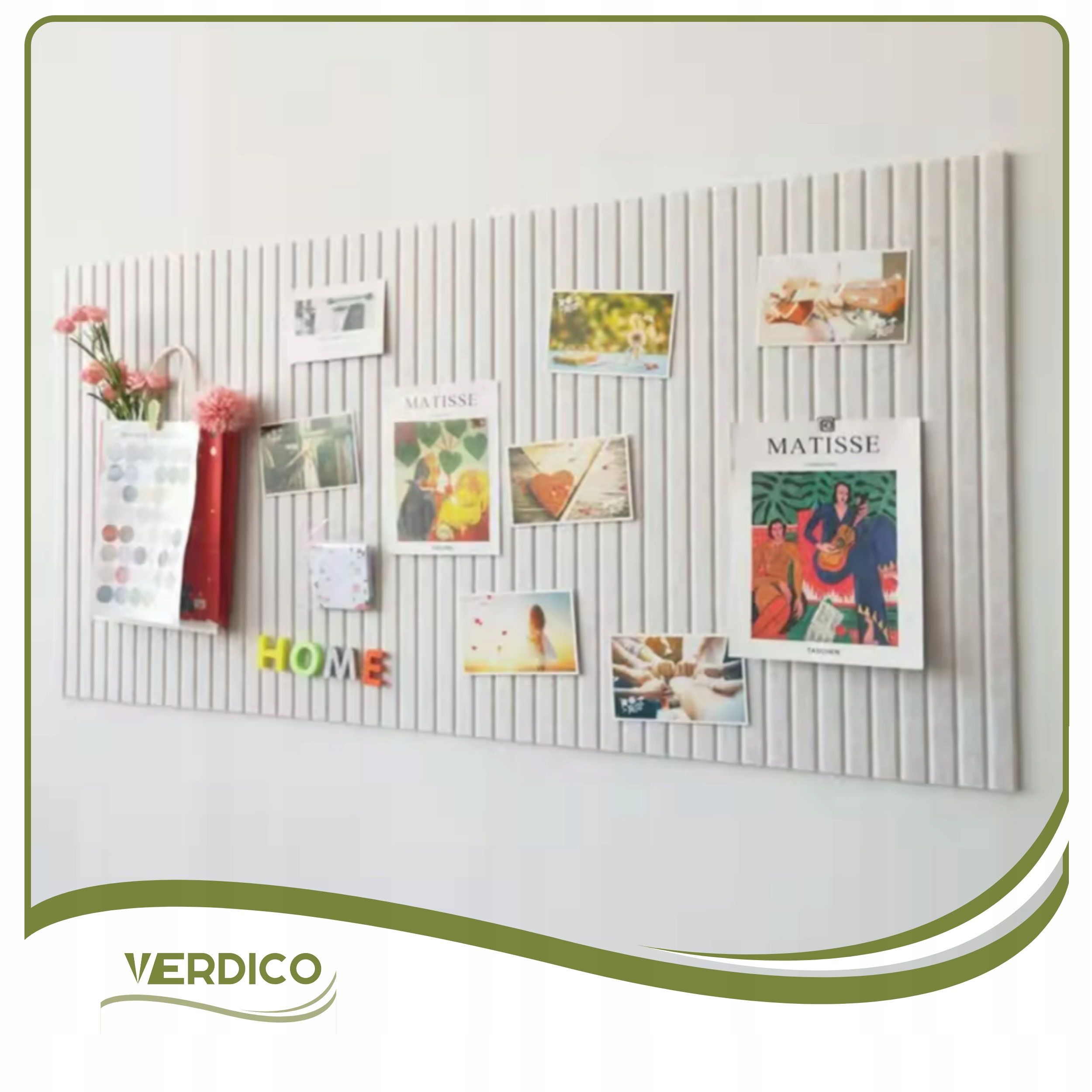 LAMELE panele ścienne 3D naklejka 60x120cm filc Jasny beż 03 + PINEZKI