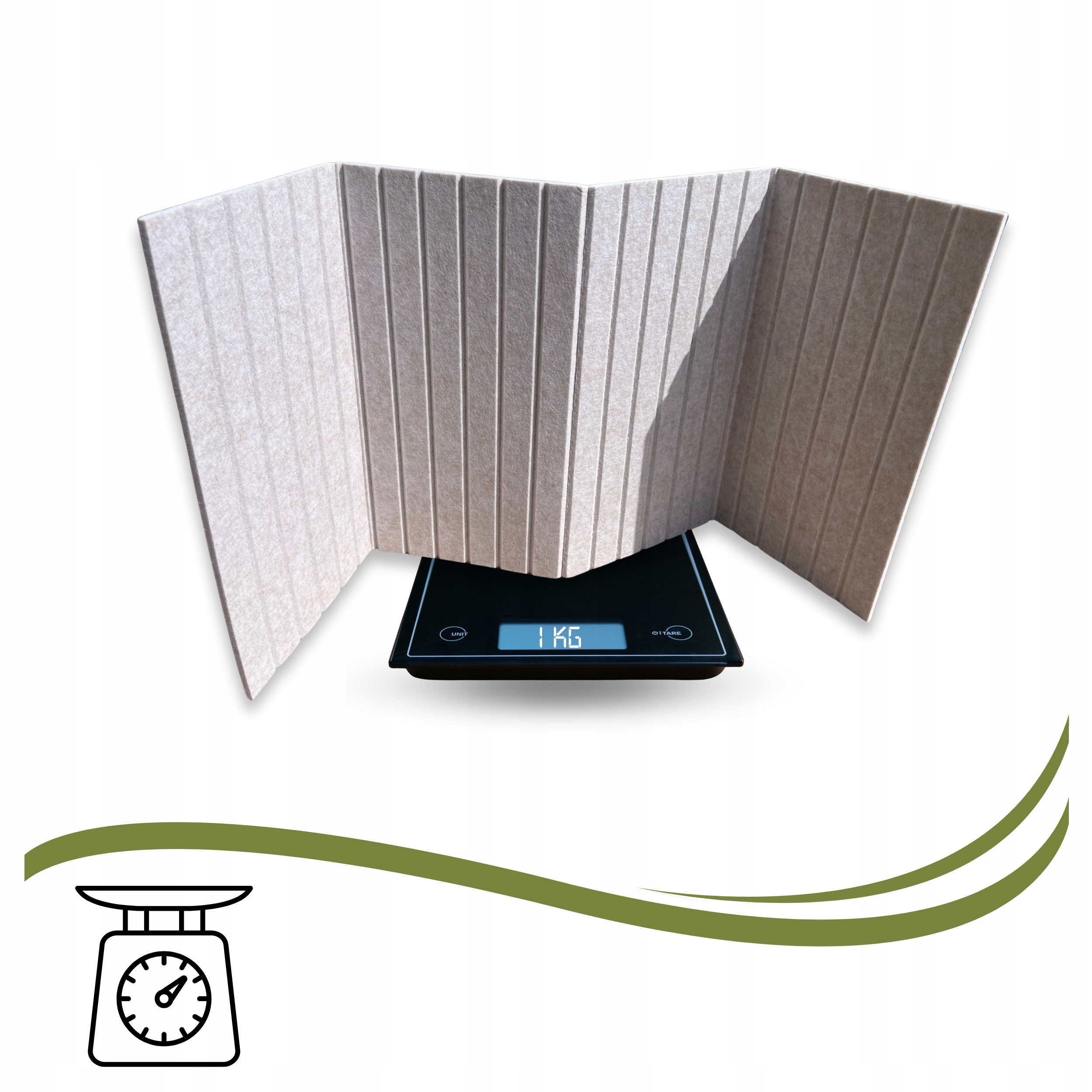 LAMELE panele ścienne 3D naklejka 60x120cm filc Jasny beż 03 + PINEZKI