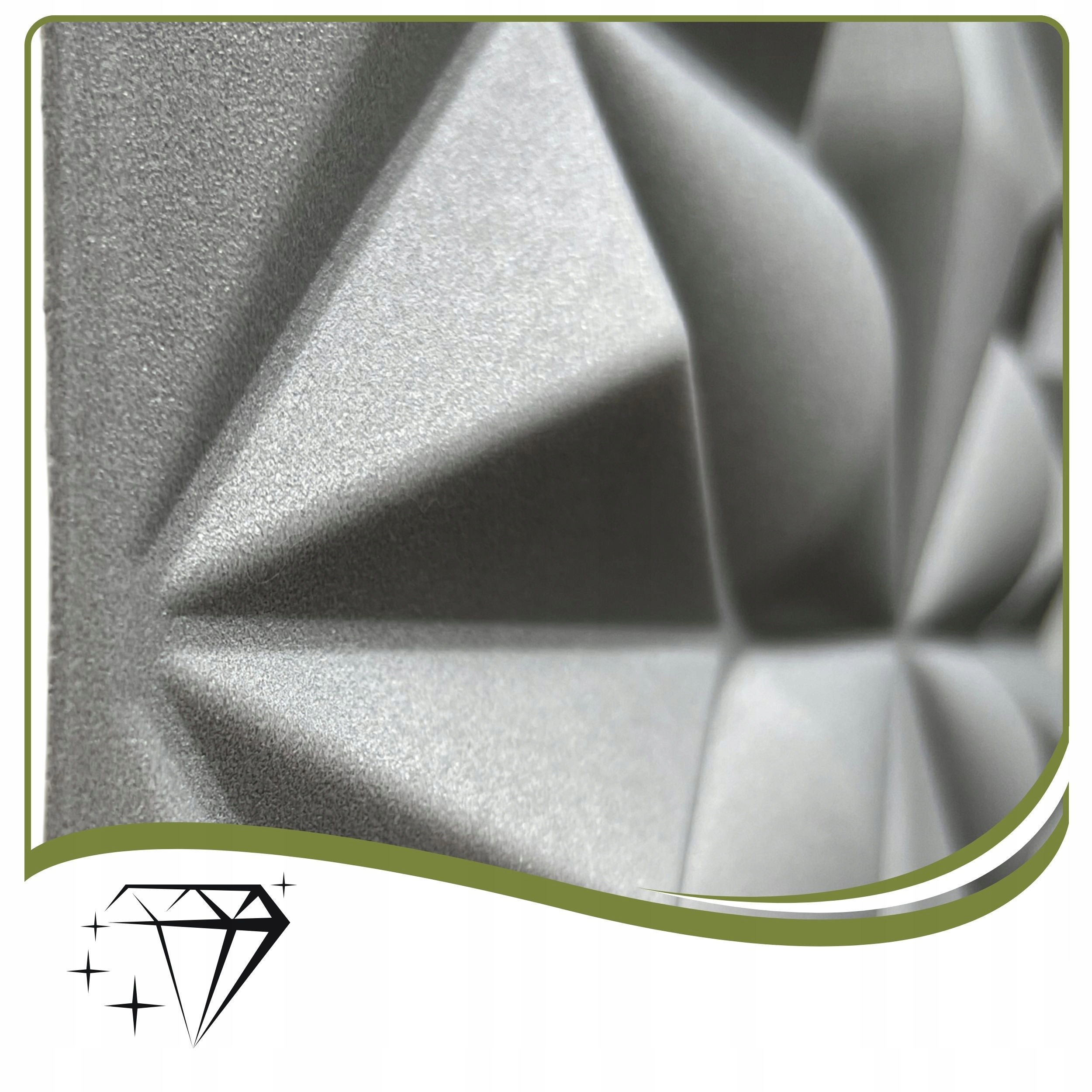 Kaseton Ścienny Sufitowy 3D SZARE Panele Ścienne 50x50 0,25m2 Onyx