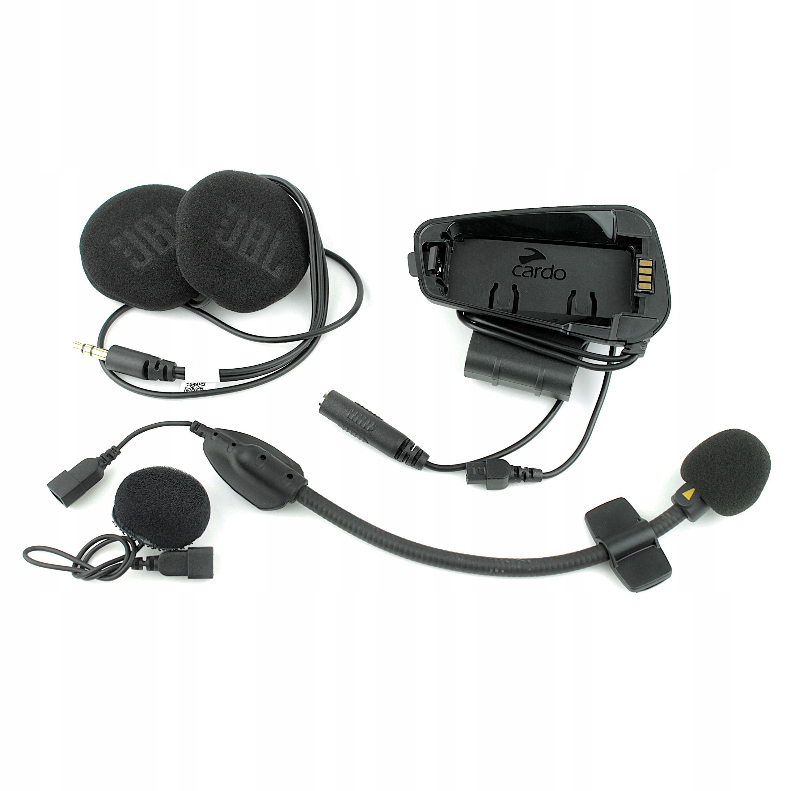 Set intercom moto Cardo 2nd Helmet JBL, microfon lung, negru, 40mm