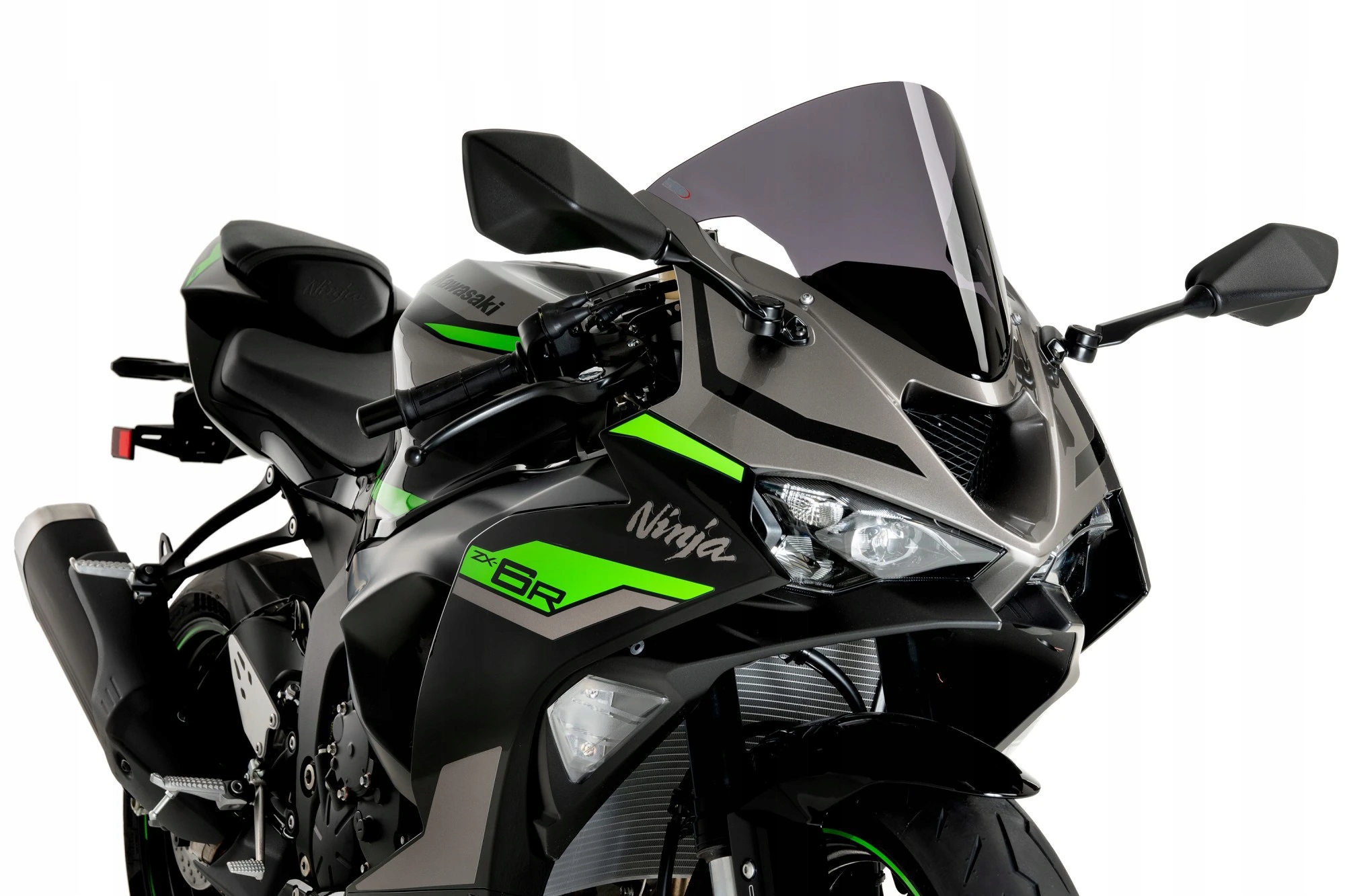 Parbriz sport pentru Kawasaki ZX6R 24, Negru - eMAG.ro