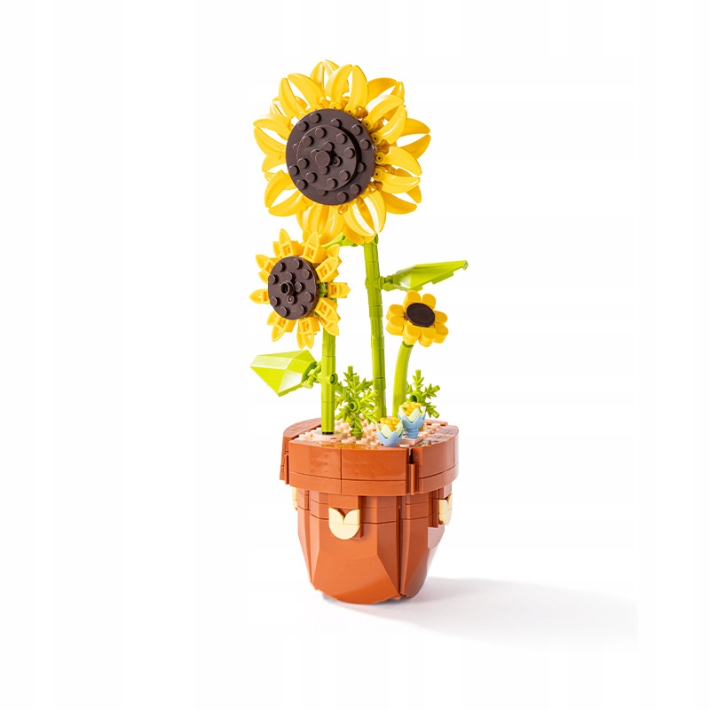 Słonecznik z klocków Układanka 3D Klocki konstrukcyjne kwiat dla dzieci,
