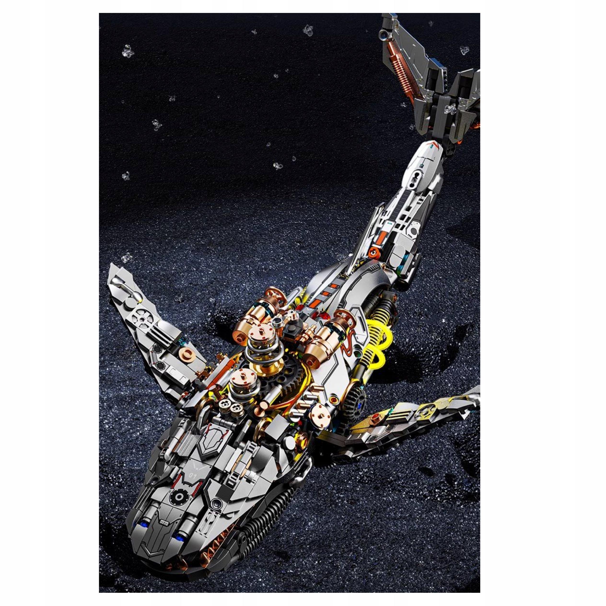 Klocki techniczne wieloryb maszyna 1388 elementów model do składania