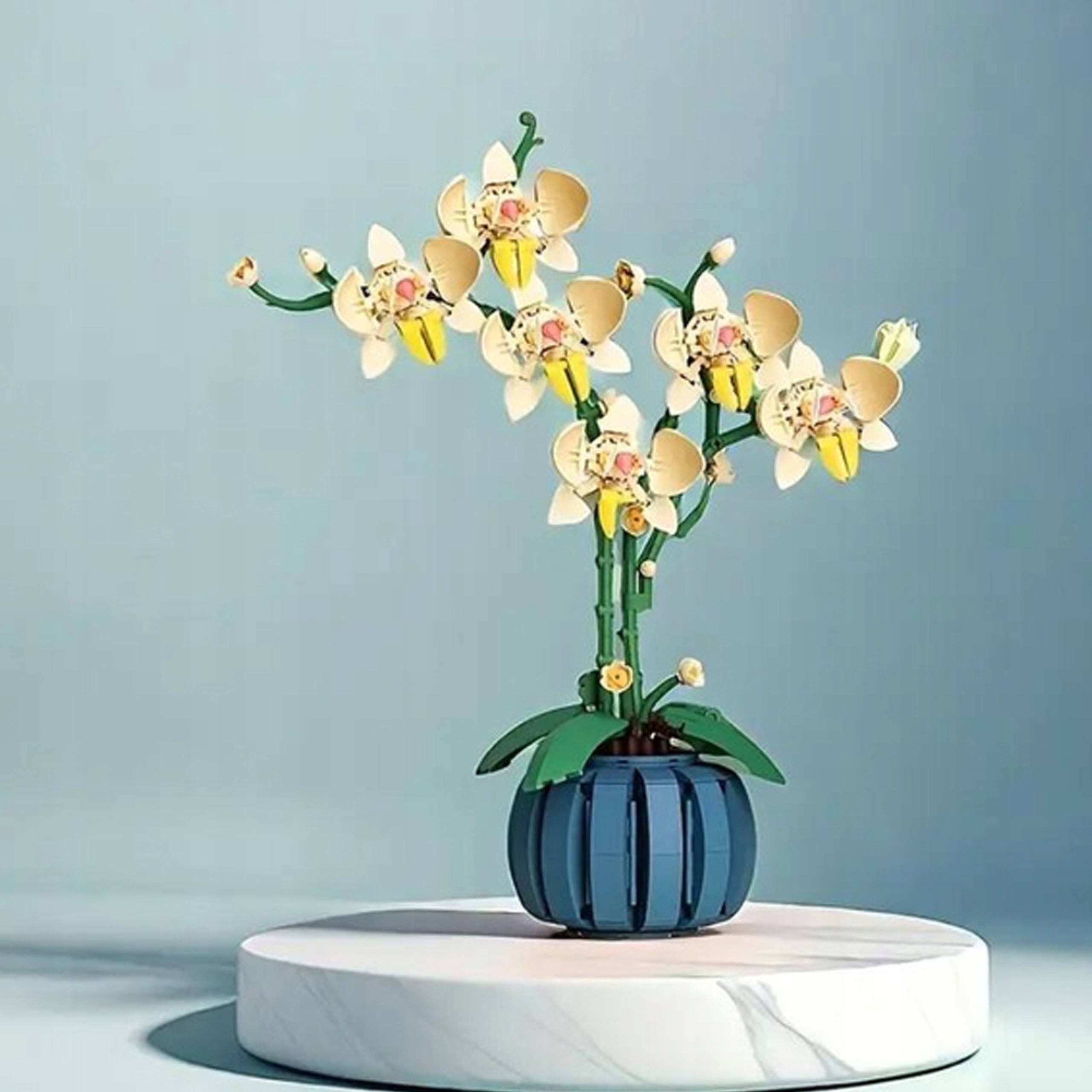 Zestaw klocków orchidea dla dorosłych 3D kwiaty dekoracja prezent rośliny