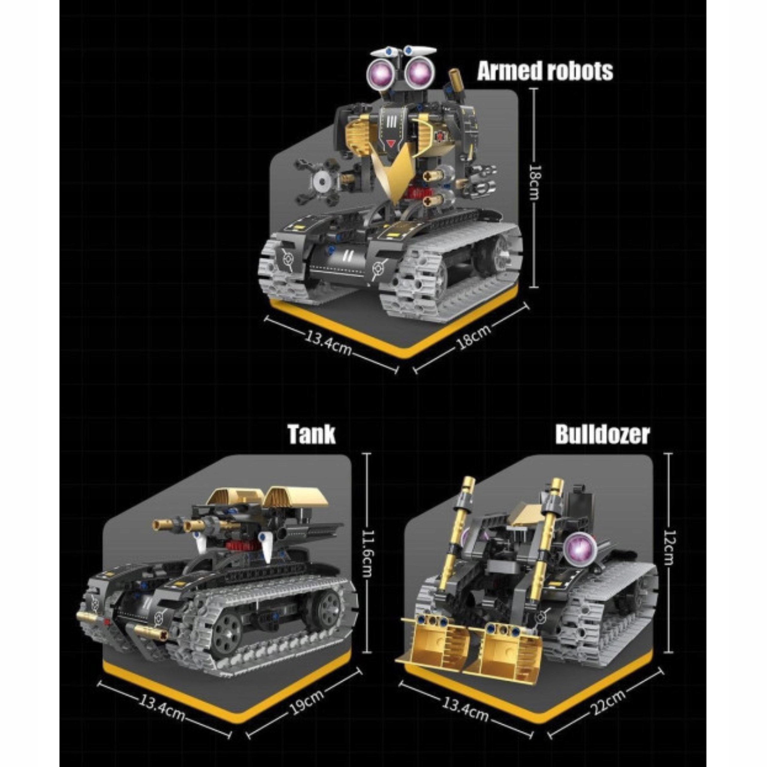 Robot z klocków 5w1 RC aplikacja STEAM wojskowy ROBOT zestaw dzieci 323el