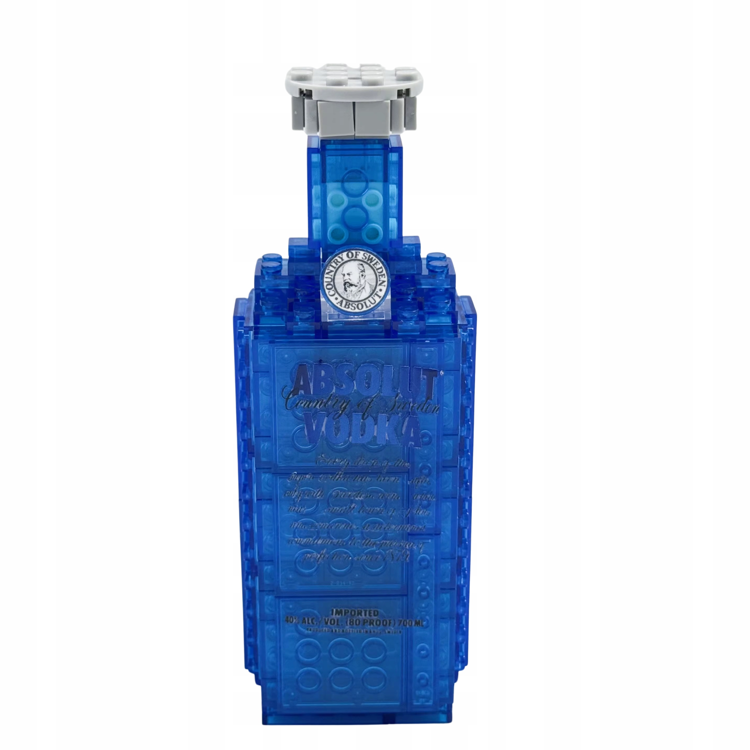 Klocki 3D butelka w stylu Absolut dekoracja kolekcjonerska dla dorosłych