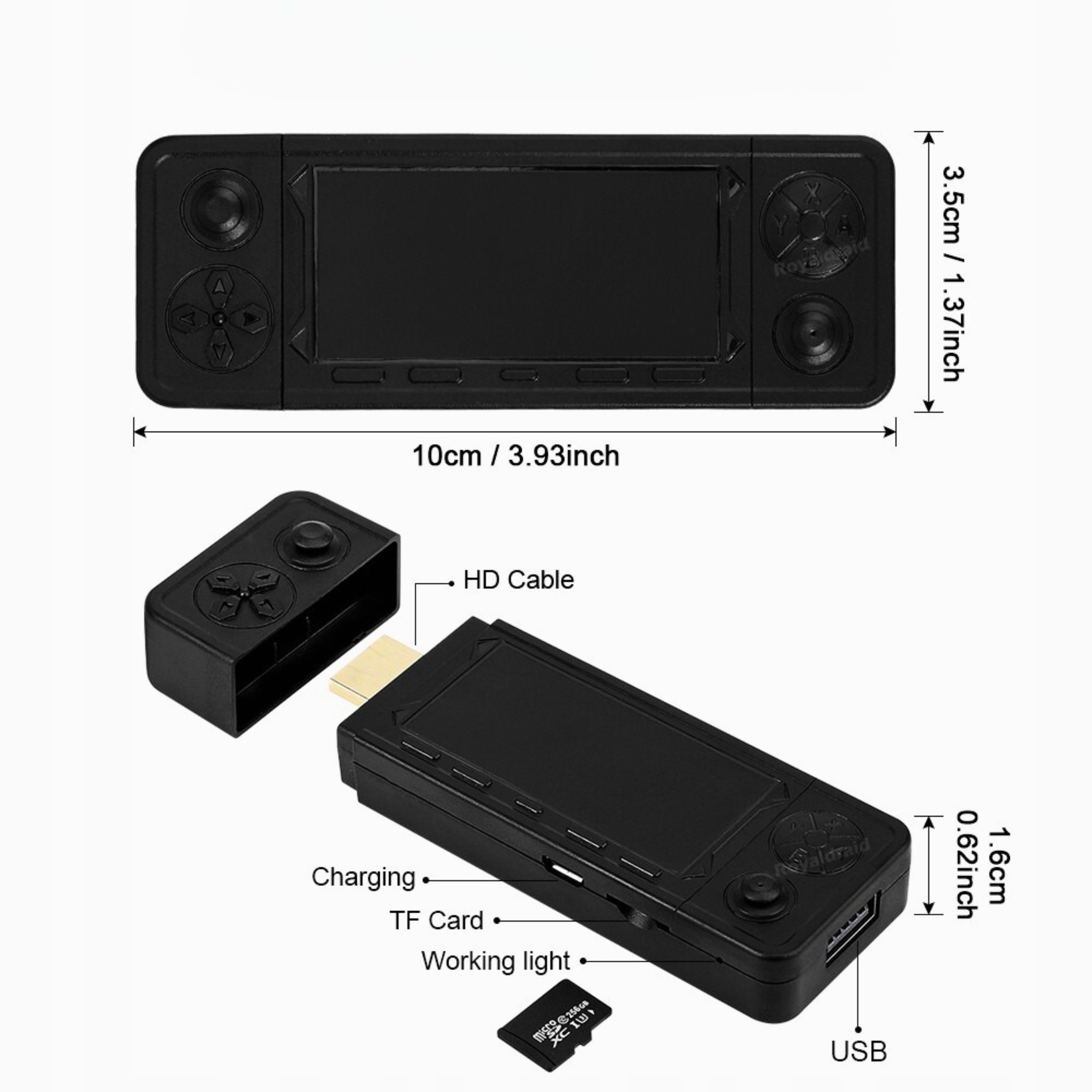 Konsola retro X9 PRO przenośna 64GB z grami i dwoma padami wentylowana