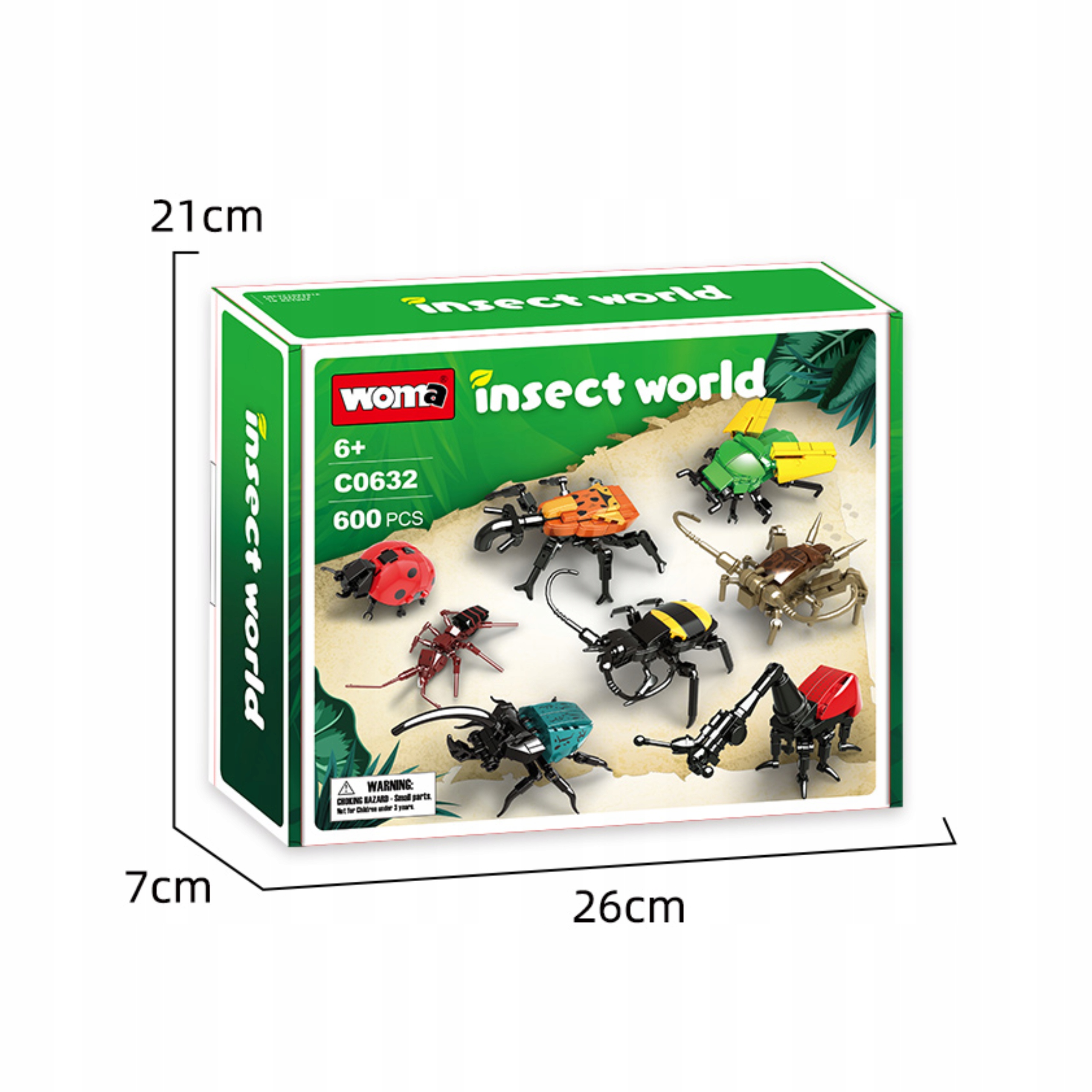Klocki świat owadów zestaw edukacyjny 8 modeli dla dzieci miłośników natury