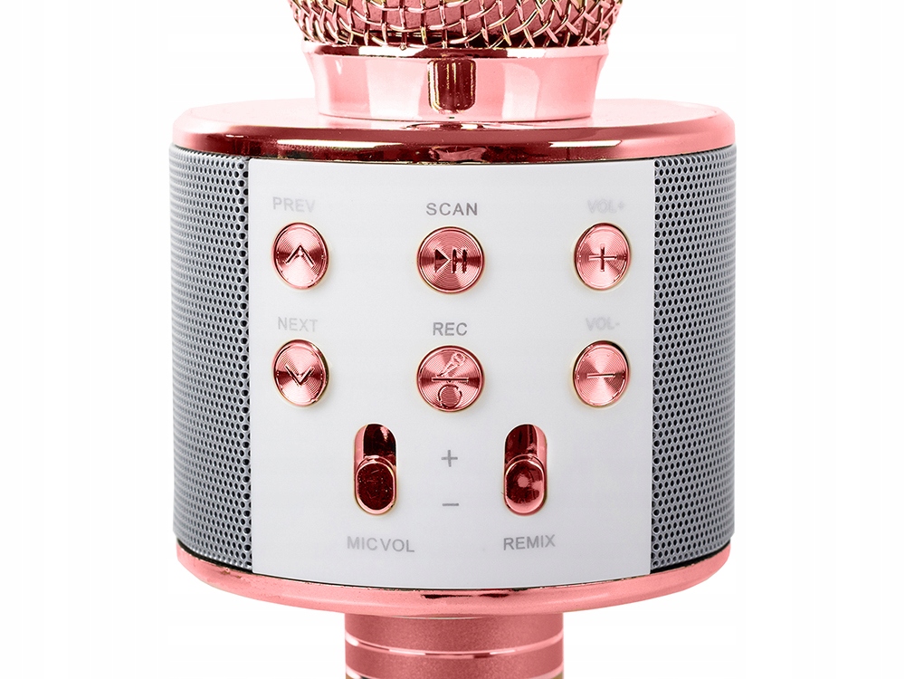 MIKROFON BEZPRZEWODOWY RÓŻOWY KARAOKE PREZENT DLA DZIECKA GŁOŚNIK BLUETOOTH