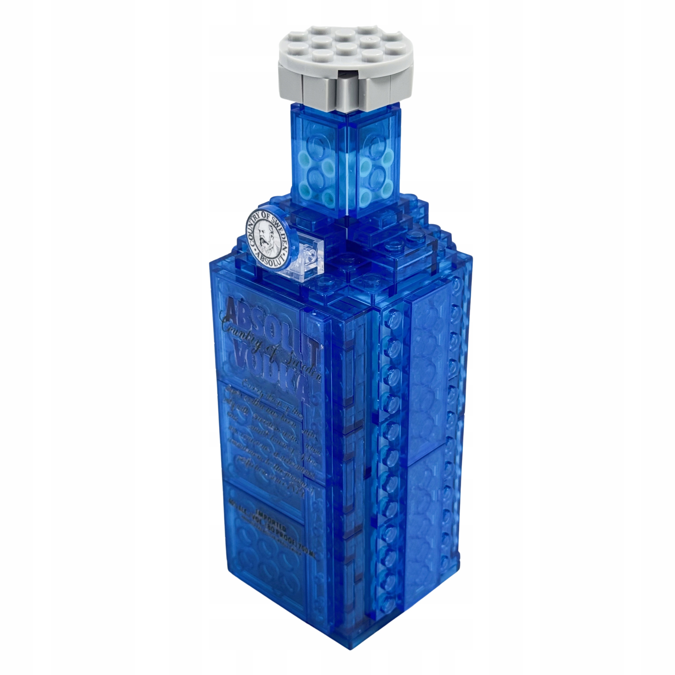 Klocki 3D butelka w stylu Absolut dekoracja kolekcjonerska dla dorosłych