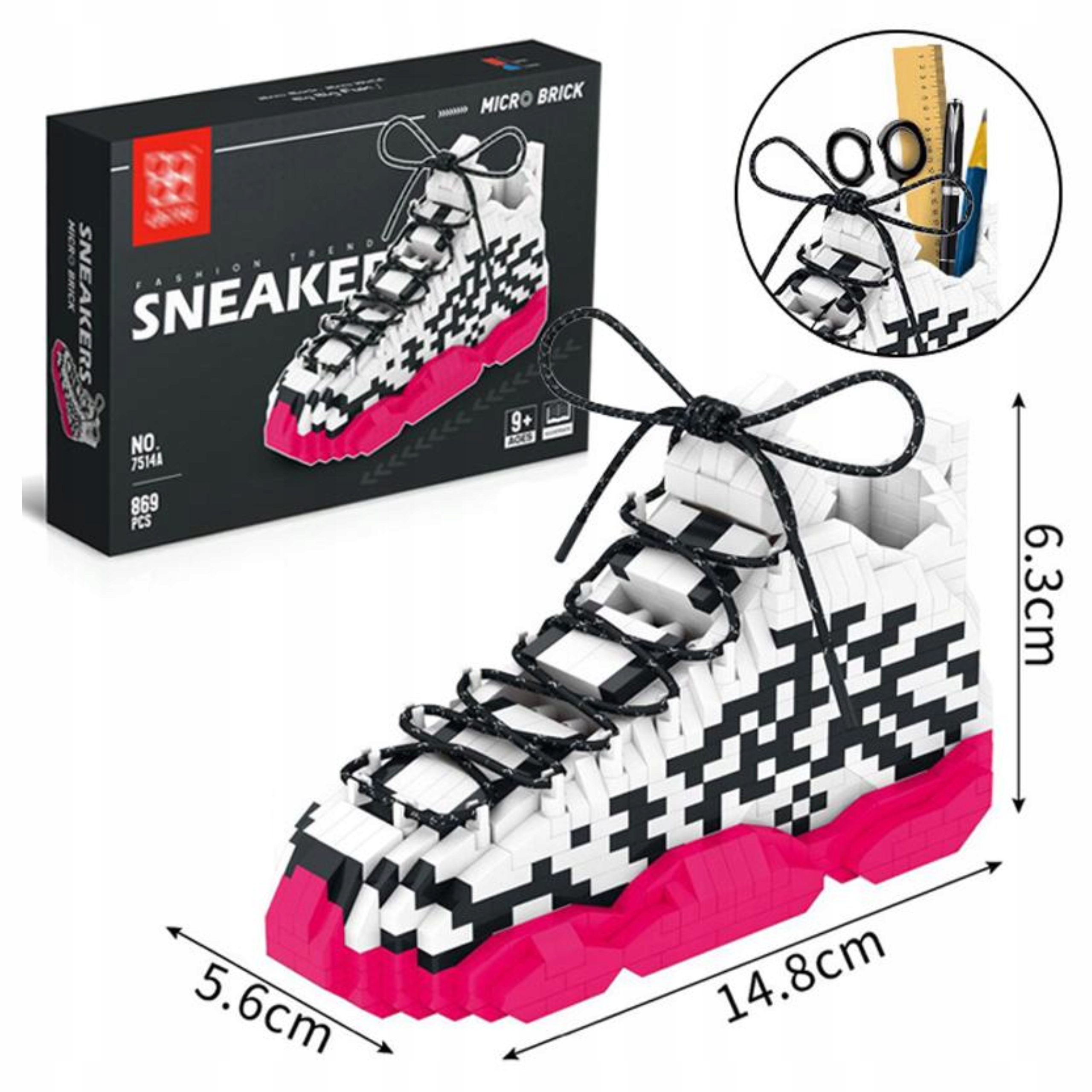 Klocki mini but Sneaker 3D zestaw dekoracyjny organizer na biurko