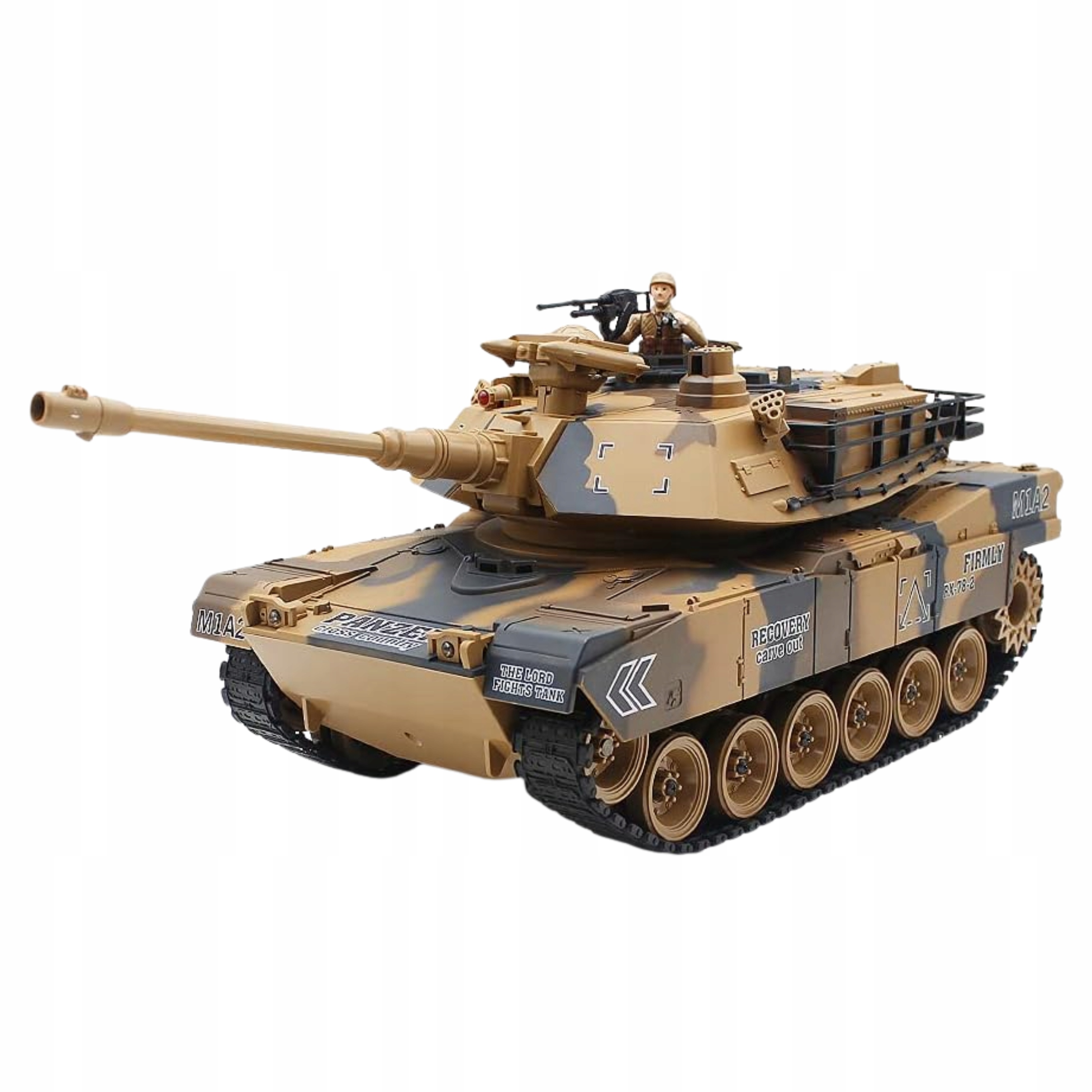 Zdalnie sterowany czołg M1A2 Abrams RC 2.4 GHz dymi strzela kulkami DUŻY