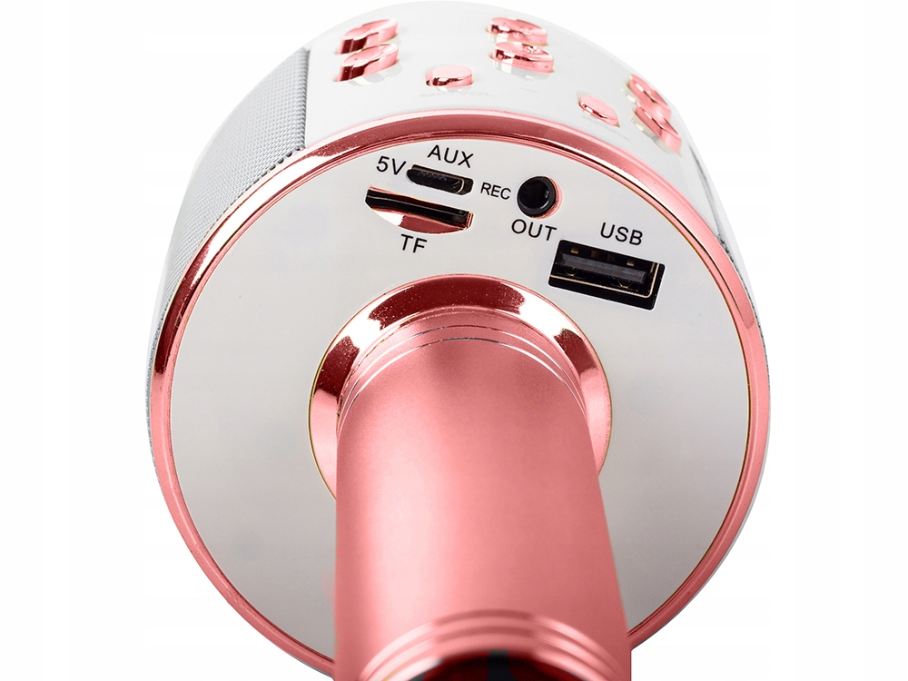 MIKROFON BEZPRZEWODOWY RÓŻOWY KARAOKE PREZENT DLA DZIECKA GŁOŚNIK BLUETOOTH