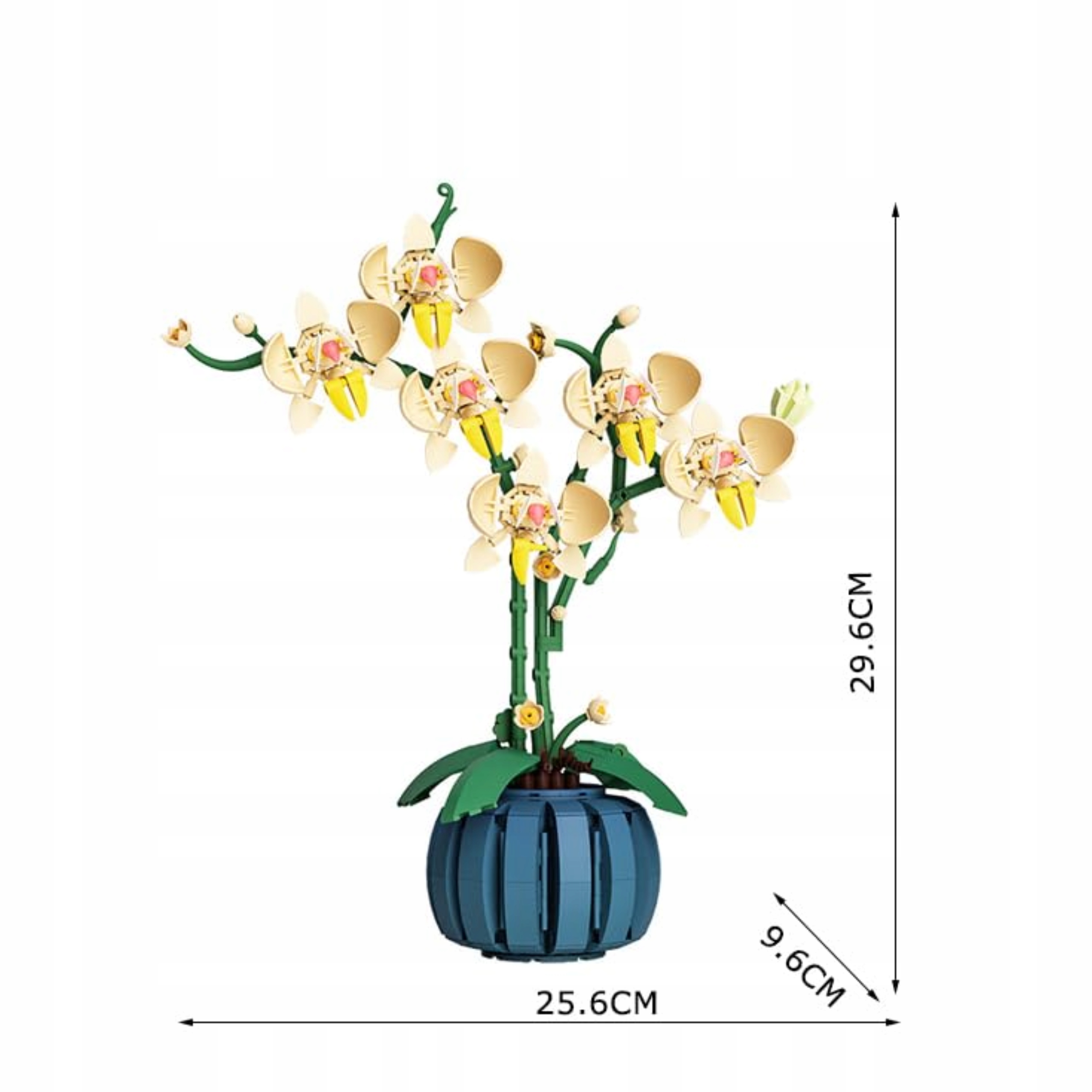 Zestaw klocków orchidea dla dorosłych 3D kwiaty dekoracja prezent rośliny