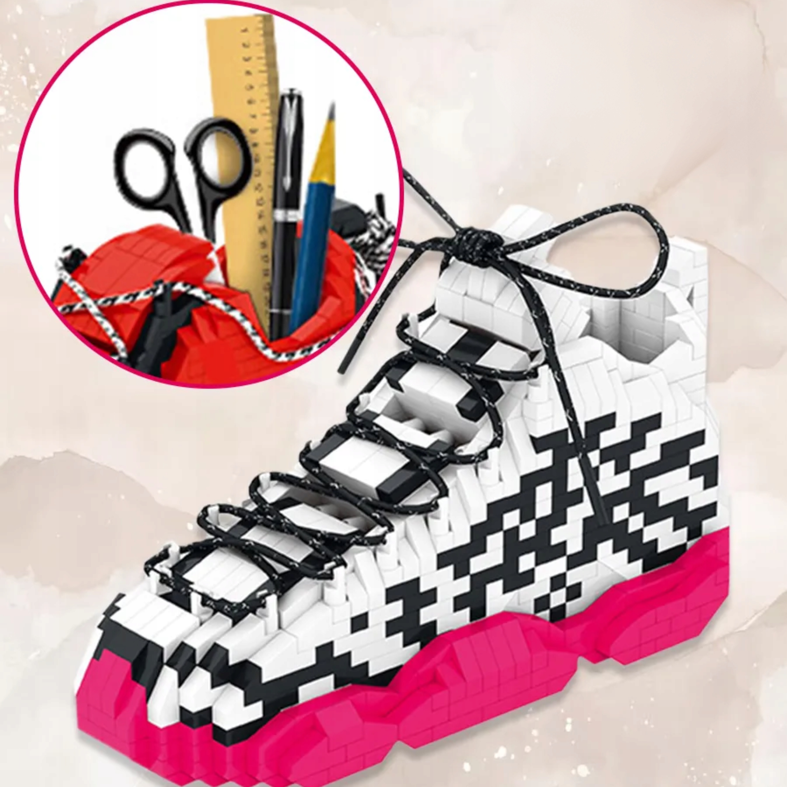 Klocki mini but Sneaker 3D zestaw dekoracyjny organizer na biurko