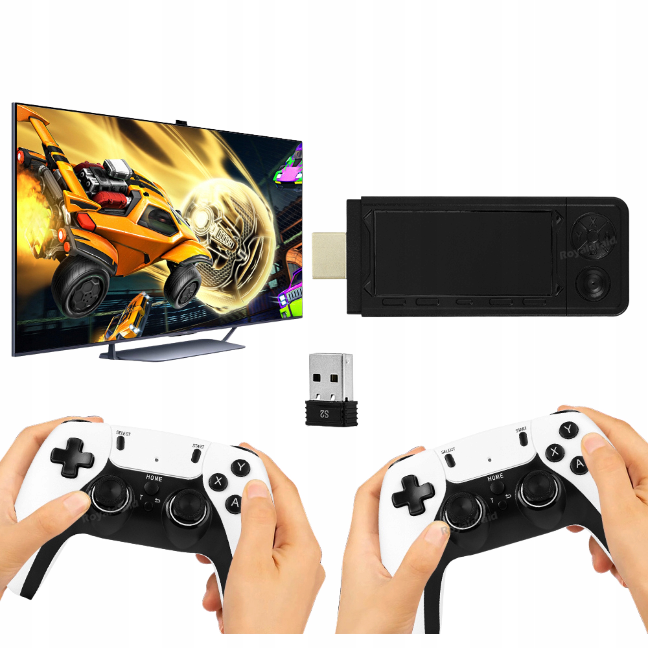 Konsola retro X9 PRO przenośna 64GB z grami i dwoma padami wentylowana